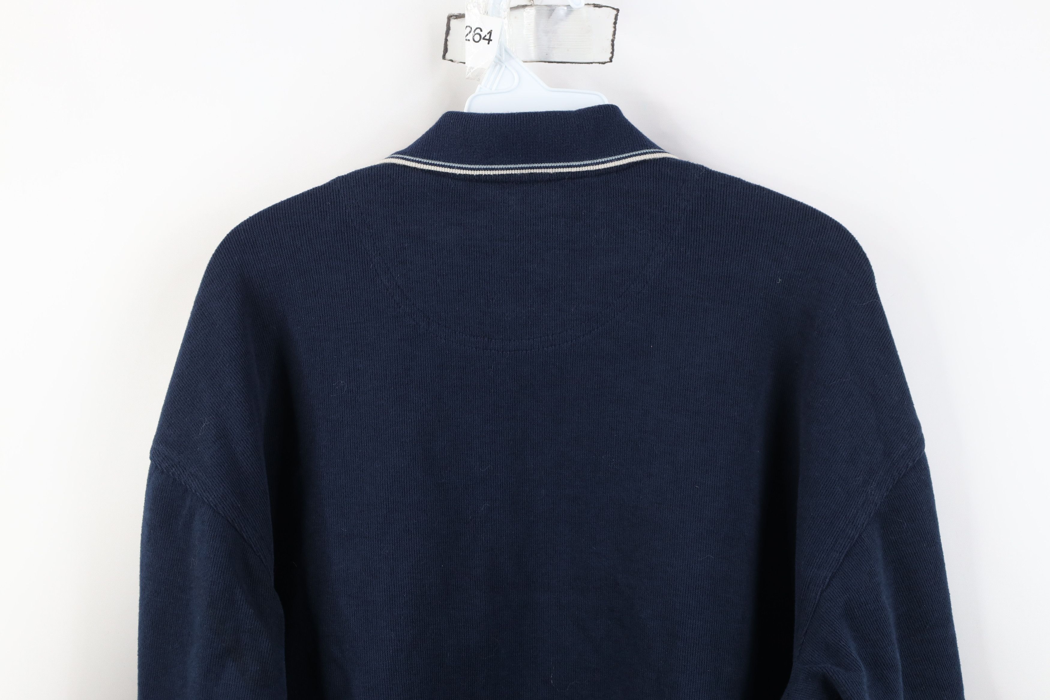 Vintage Vintage 90s Streetwear Striped Ribbed Knit Long Sleeve Polo Size US L / EU 52-54 / 3 - 13 Thumbnail