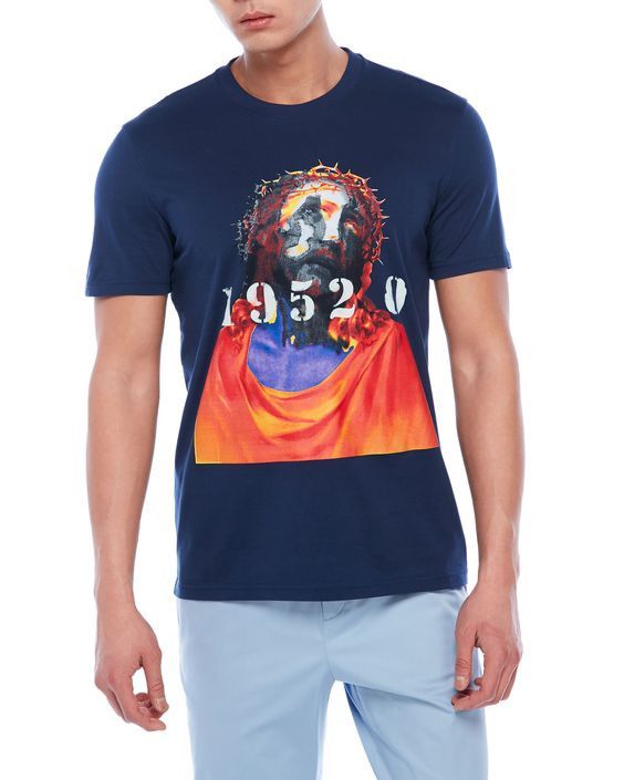 Givenchy aqua blue deals Jesus Shirt