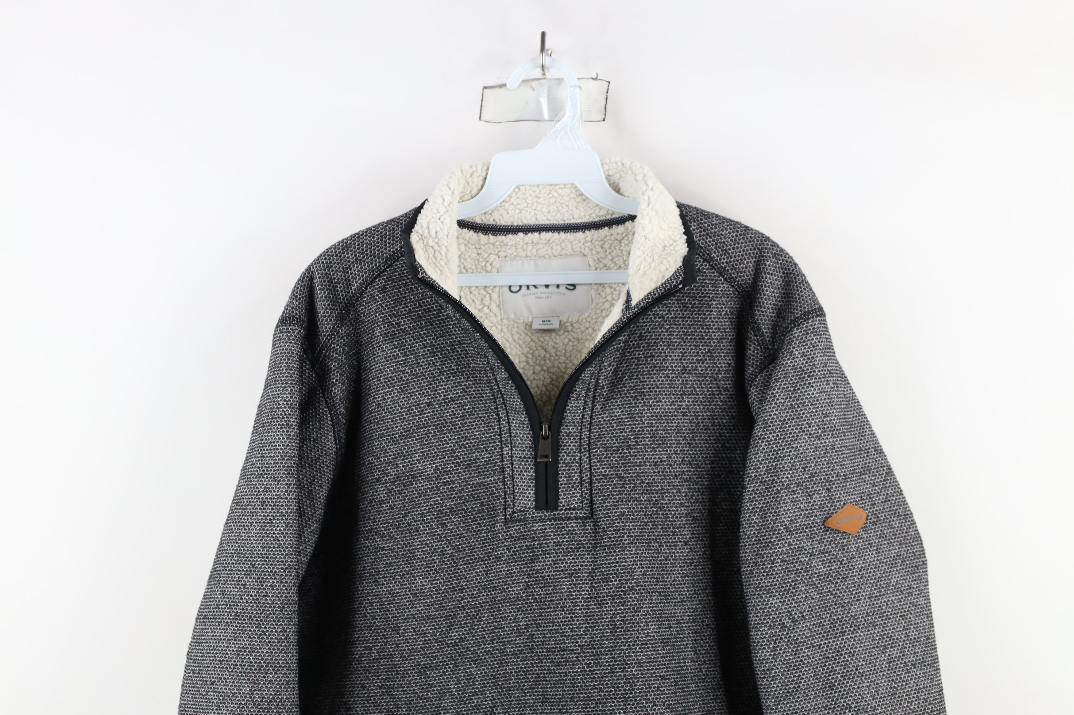 Orvis × Vintage Vintage Y2K Orvis Deep Pile Fleece Lined Half Zip Sweater Size US M / EU 48-50 / 2 - 2 Thumbnail
