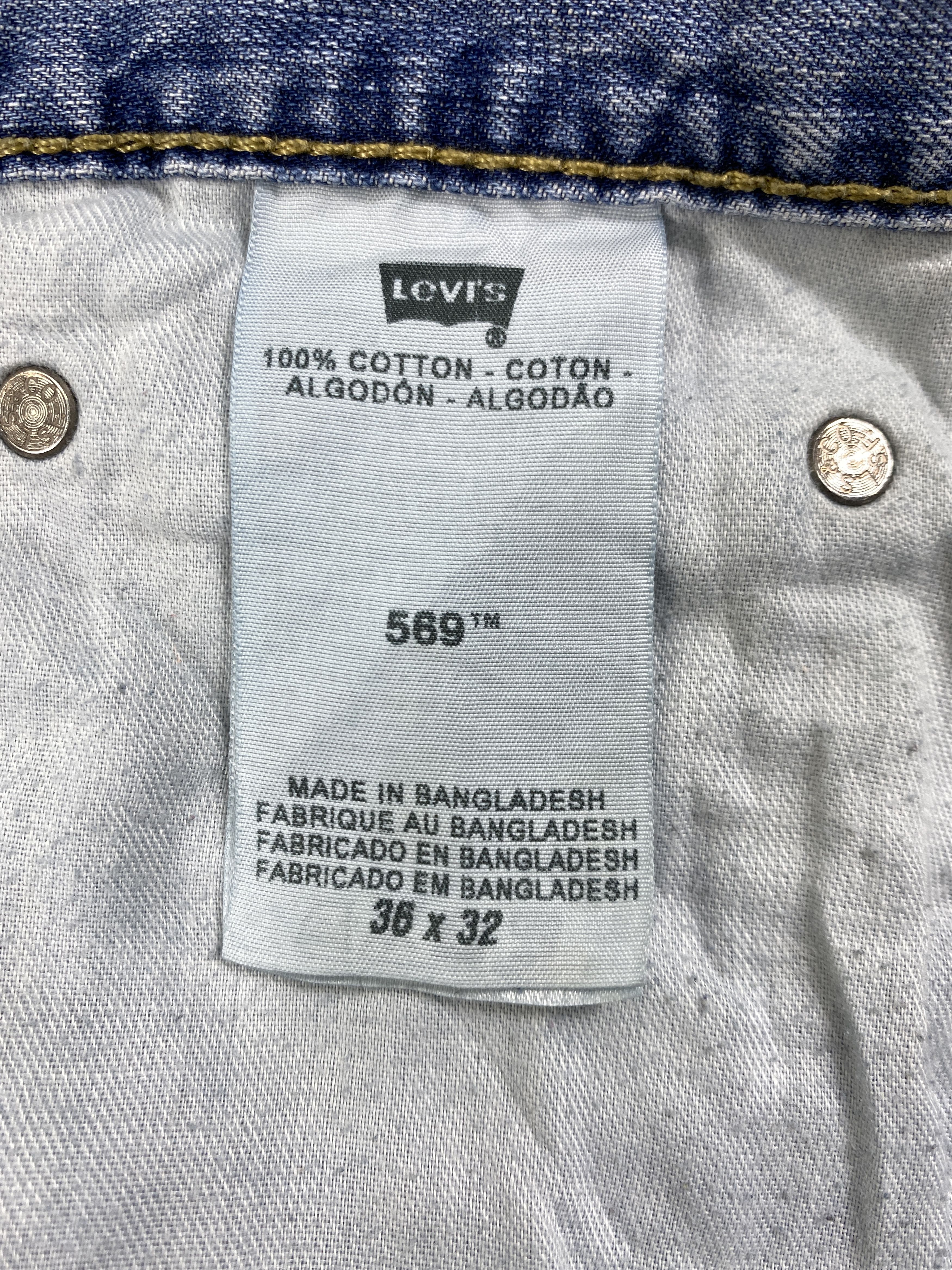 Japanese Brand Vintage Levi's 569 Denim 38 x 31.5 -JN376 Size US 38 / EU 54 - 9 Thumbnail