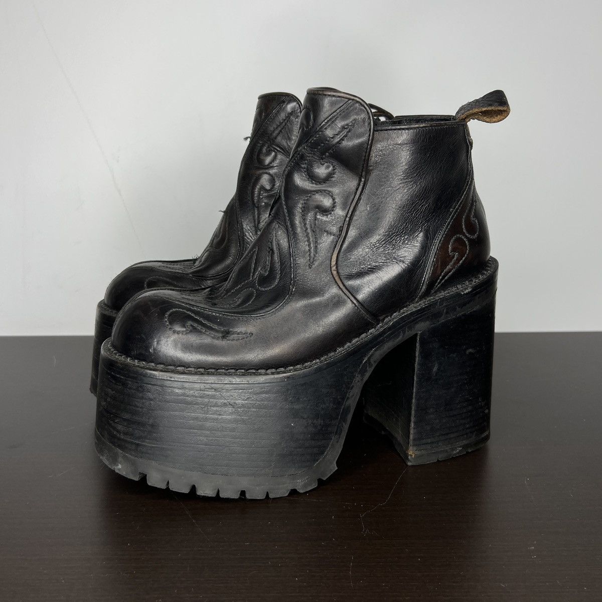 Vintage Ankle Boots Buffalo Goth Rock Emo ALT Grunge Y2K