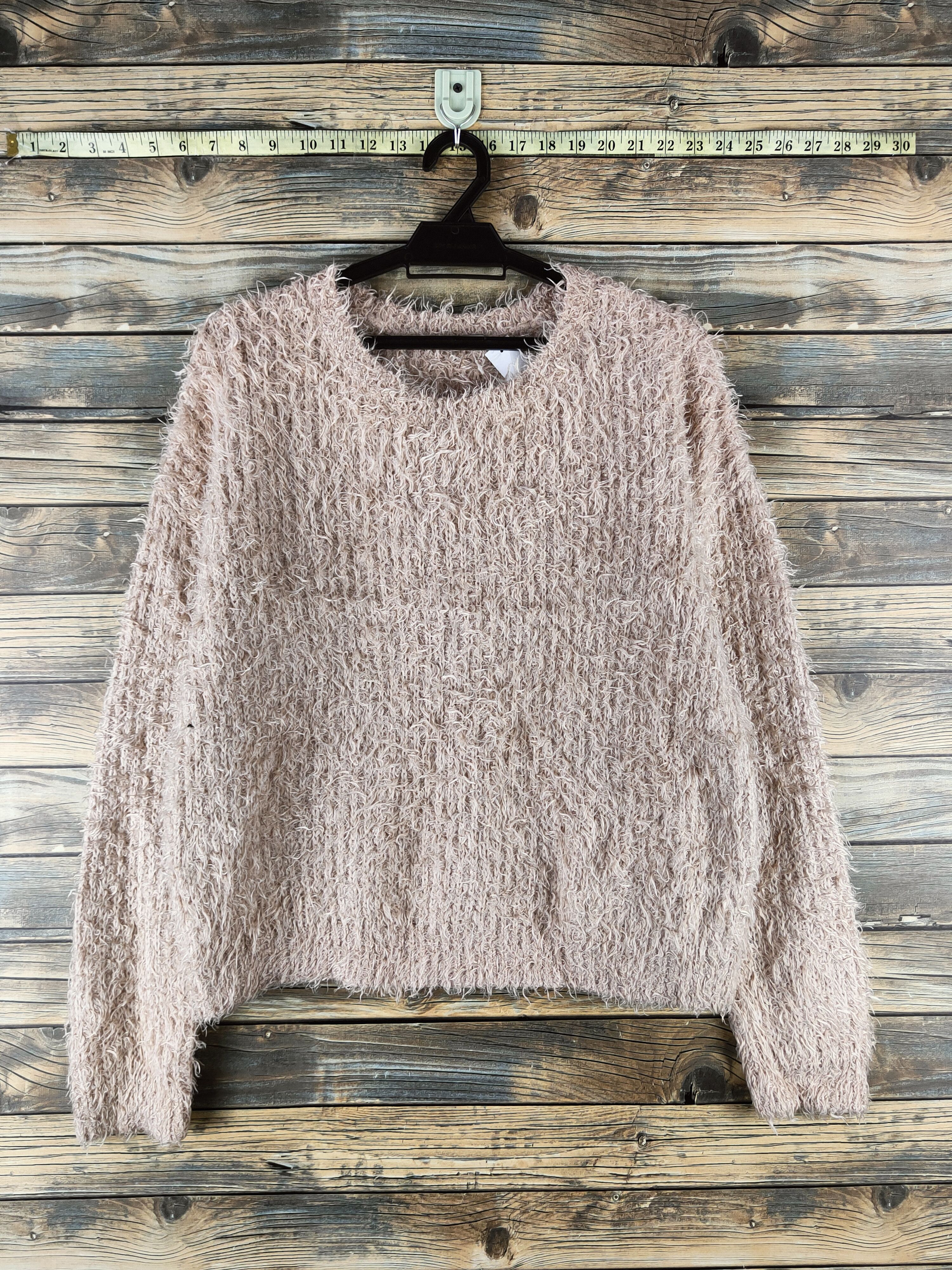 MOUSSY DL Moussy Beige Fur Mohair Knitwear #46-951 Size L / US 10 / IT 46 - 1 Thumbnail