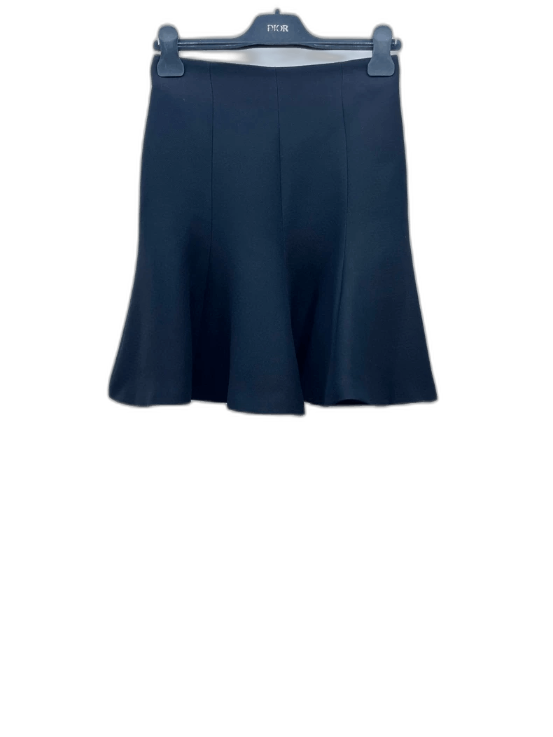 Dior Dior Black Wool Blend Flared Skirt Size US 38 / EU 54 - 1 Thumbnail