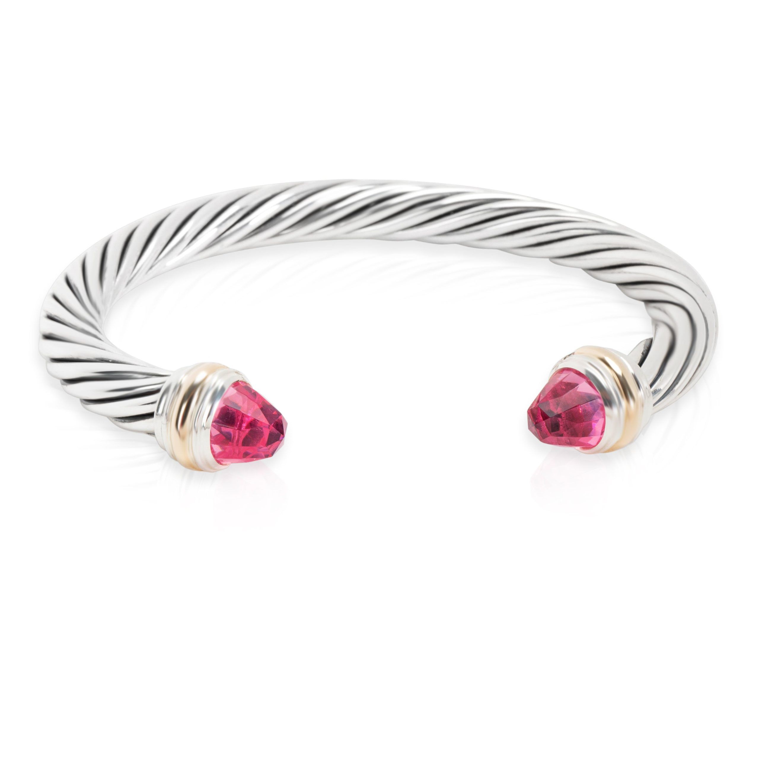 image of David Yurman Cable Classics Pink Amethyst Bracelet In 14K Yellow Gold/sterling, Women's