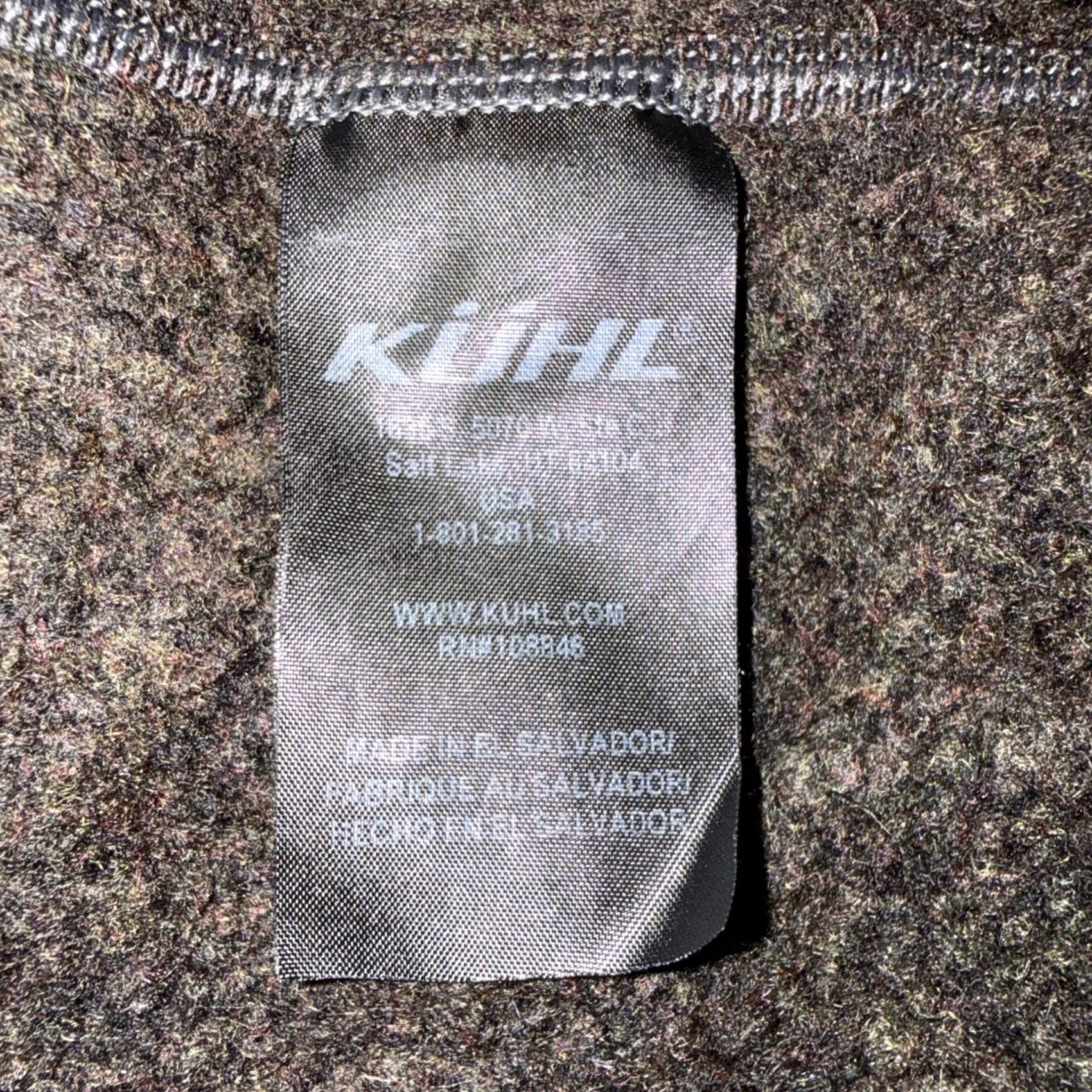 Olive KUHL Revel 1/4 Zip Fleece Sweater Men XL Brown Size US XL / EU 56 / 4 - 6 Thumbnail