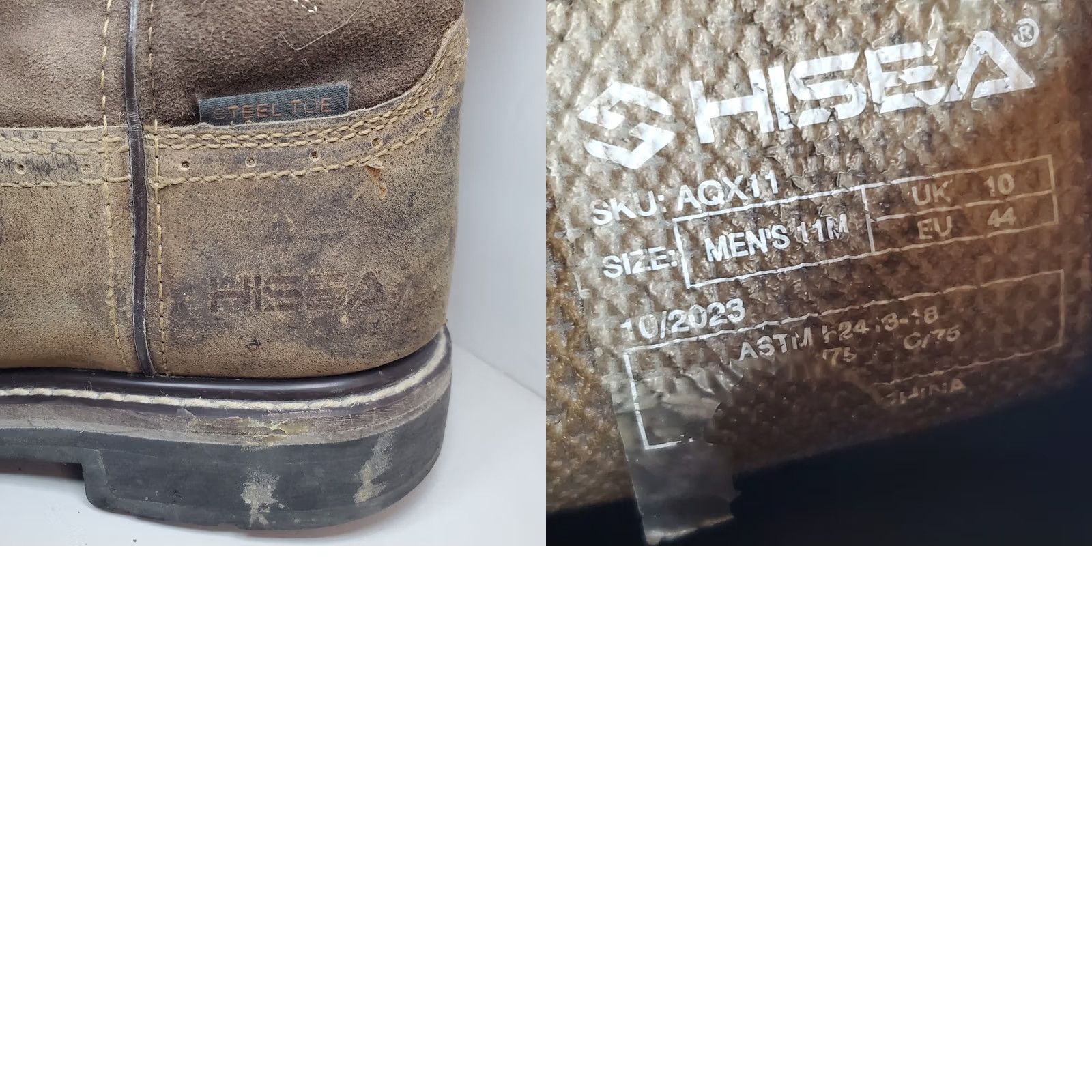 Vintage HISEA NINGO Mens 11M Steel Toe Western Work Boots Waterproof Cowboy Boot Square Size US 11 / EU 44 - 9 Thumbnail