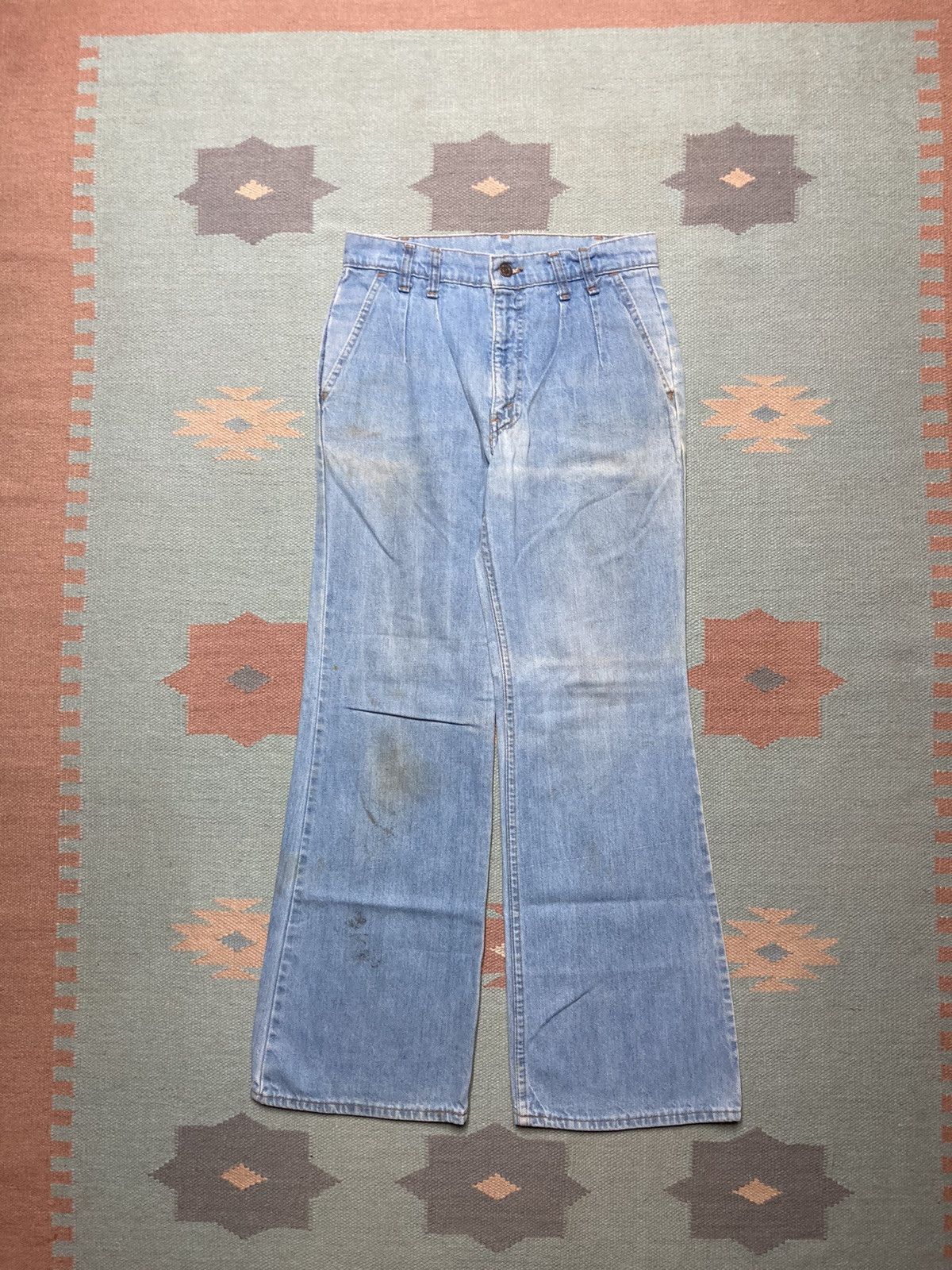 Levi's × Vintage 70s Levi’s jeans orange tab flare leg bell bottom fade 28x29 Size 28" / US 6 / IT 42 - 5 Thumbnail