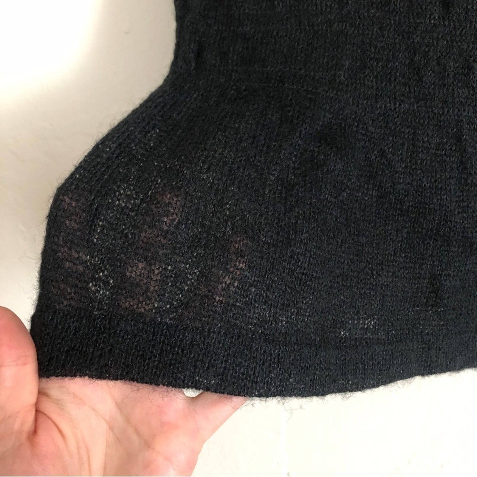 Tara Jarmon Tara Jarmon Kemi Black Knit Mohair Ruffle Peplum Tank Top Size M / US 6-8 / IT 42-44 - 6 Thumbnail