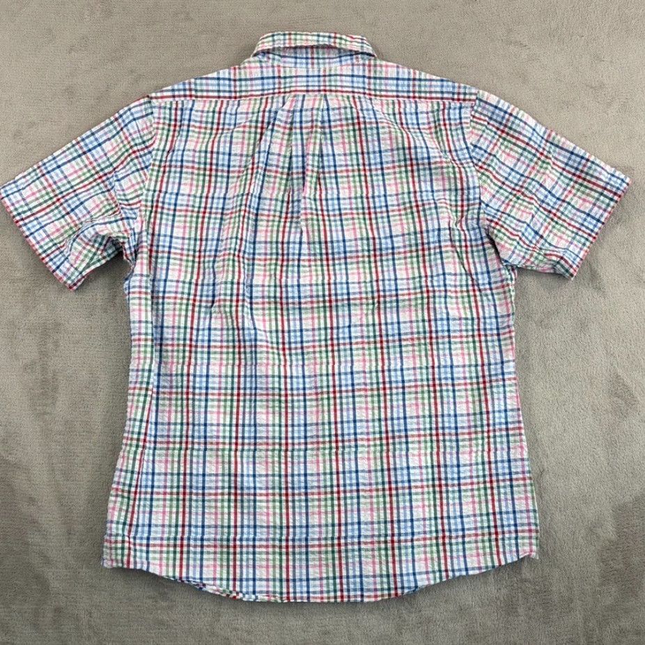 Brooks Brothers Brooks Brothers Regent Fit Shirt Tattersall Plaid Seersucker Casual Men M Multicolor Short Sleeve Button-Up Size US M / EU 48-50 / 2 - 4 Thumbnail