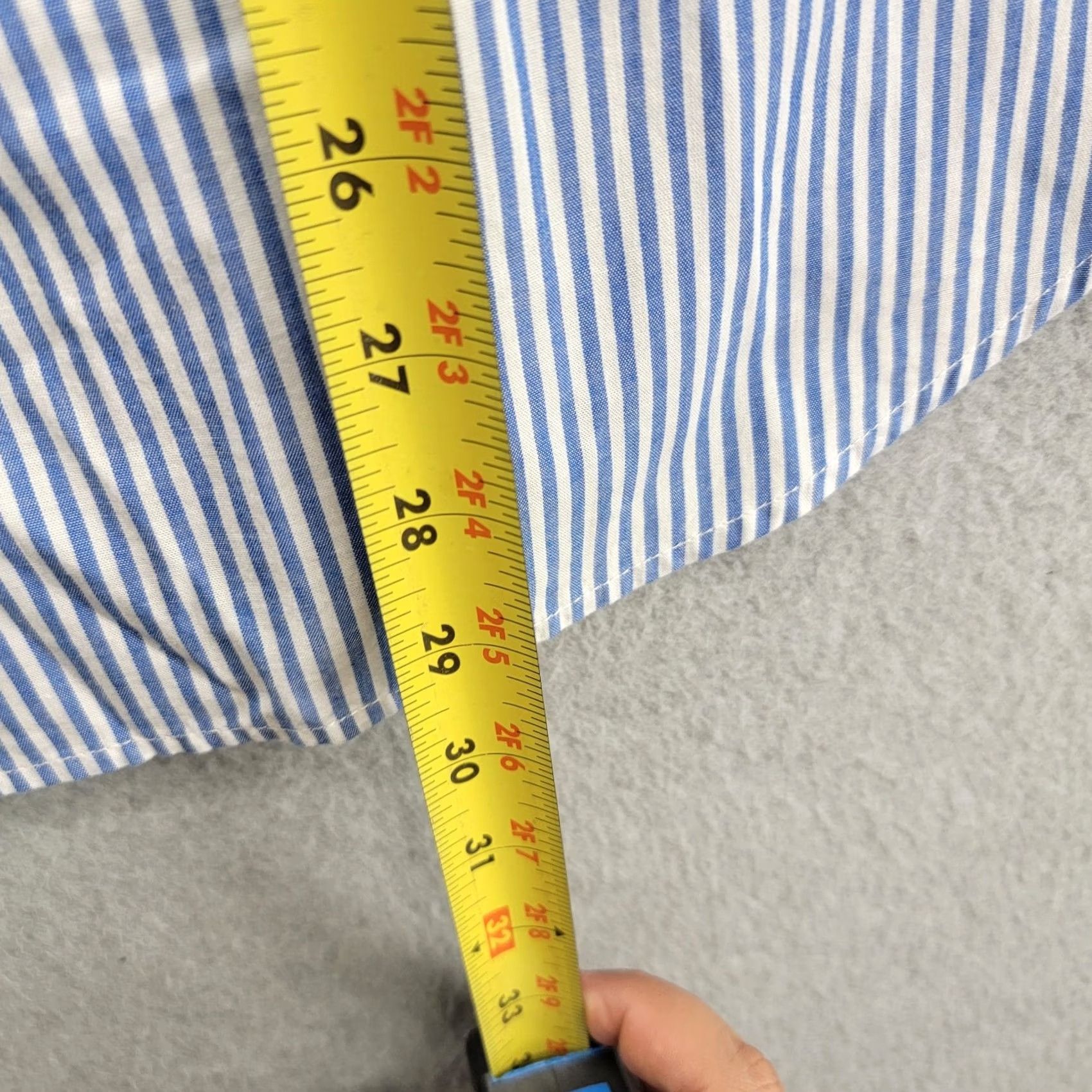 American Eagle Outfitters American Eagle Outfitters Shirt Mens L Blue Classic Fit Striped Button-Up Collar Down Long Sleeve Size US L / EU 52-54 / 3 - 5 Thumbnail