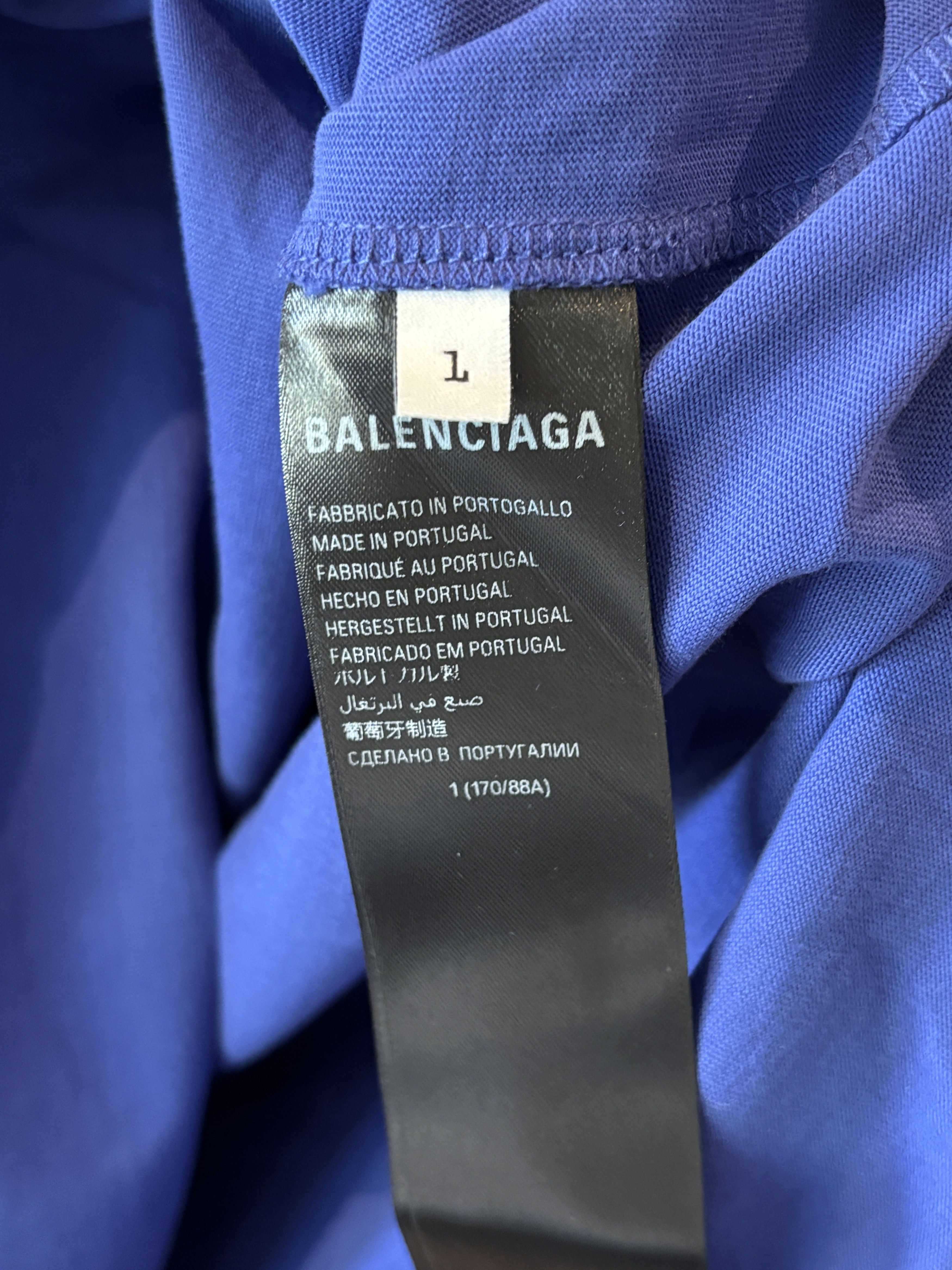 Balenciaga Balenciaga Gaffer Blue T-Shirt Oversized Size US S / EU 44-46 / 1 - 6 Thumbnail
