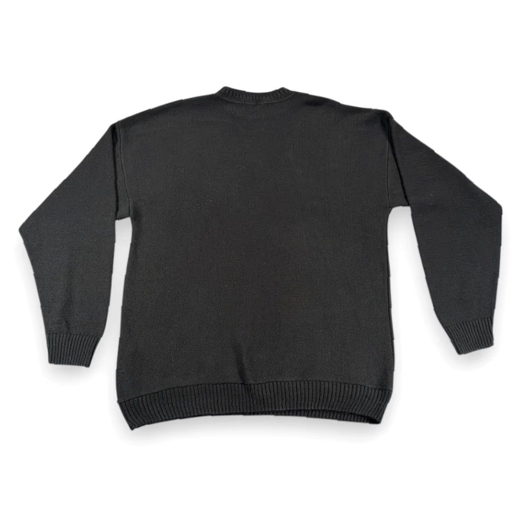 Vintage VINTAGE Protege Sweater Mens Adult LARGE Black 3D Knit Textured Striped 90s Pullover Knit Biggie Size US L / EU 52-54 / 3 - 3 Thumbnail