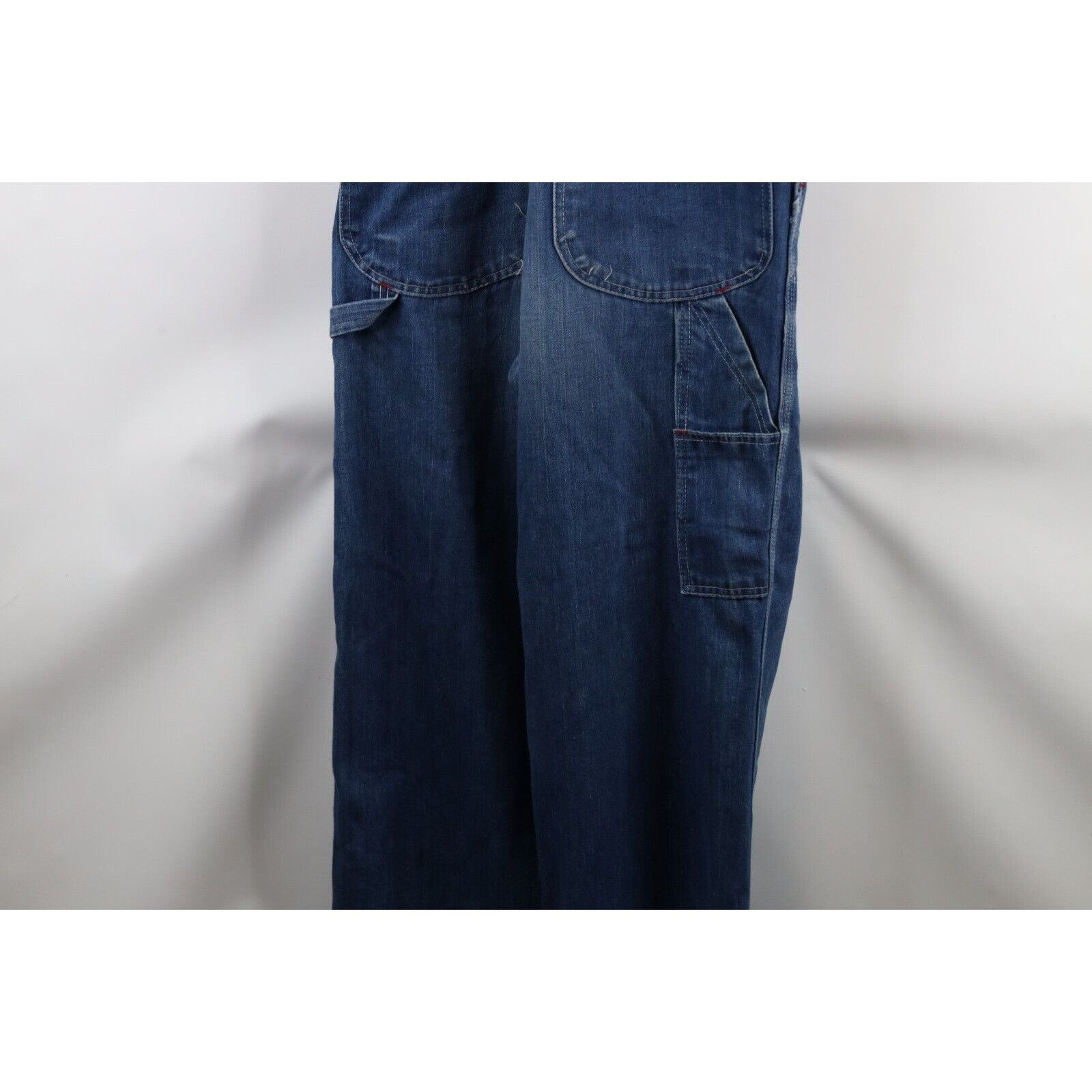 Big Mac × Vintage Vintage 60s 70s Big Mac Distressed Square Bak Denim Overalls Size US M / EU 48-50 / 2 - 17 Thumbnail