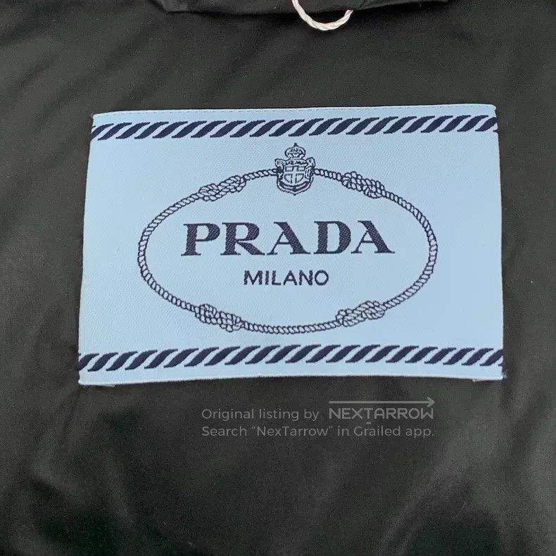 Prada Prada 21 black logo triangle stand-up collar down jacket Size XXS / US 00 / IT 34 - 5 Thumbnail