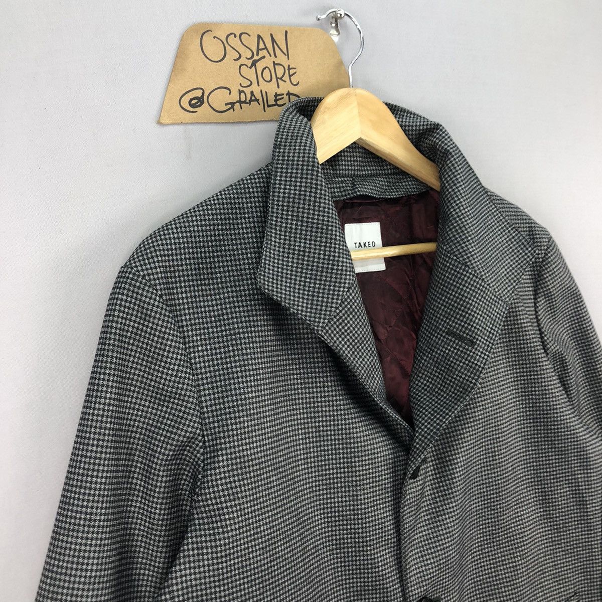Takeo Kikuchi Vintage Takeo Kikuchi Houndstooth Fishtail Long Jacket Size US M / EU 48-50 / 2 - 2 Thumbnail