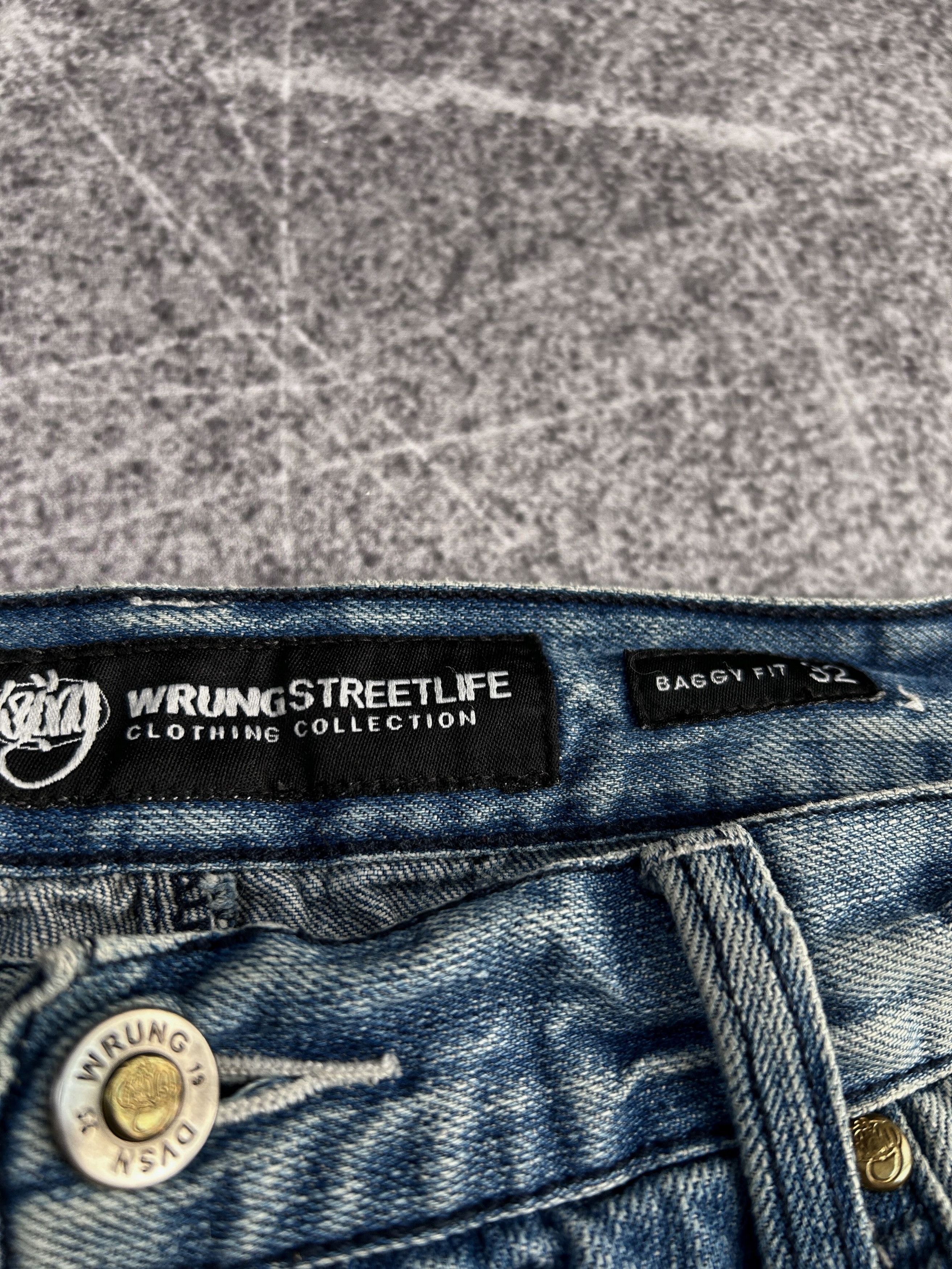 Rap Tees Vintage Baggy Denim Jeans Light Wash Graphic Y2K Skate Fit Size US 32 / EU 48 - 9 Thumbnail
