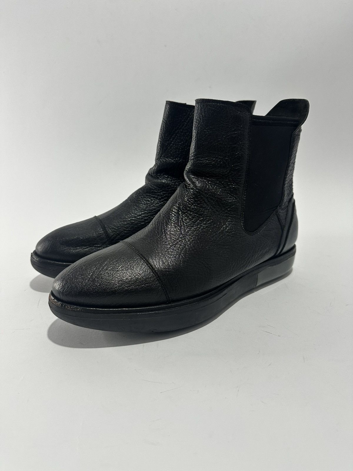 Adidas × Yohji Yamamoto ADIDAS X YOHJI YAMAMOTO BLACK LEATHER CHELSEA BOOTS Size US 9.5 / EU 42-43 - 5 Thumbnail