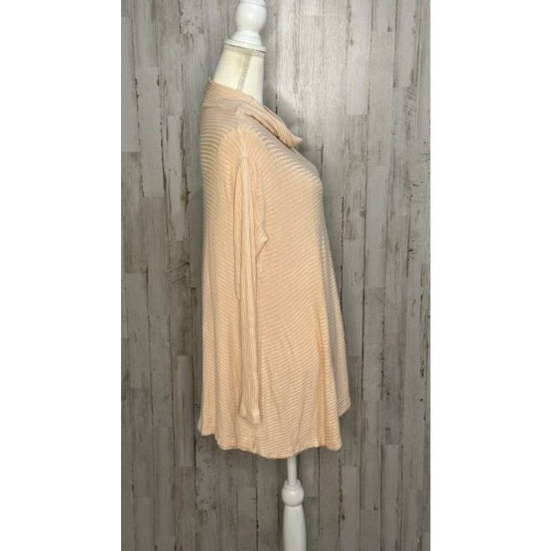 Free People We The Free Women's Peach Ribbed Long Sleeve Tunic Sweater Size M / US 6-8 / IT 42-44 - 2 Thumbnail