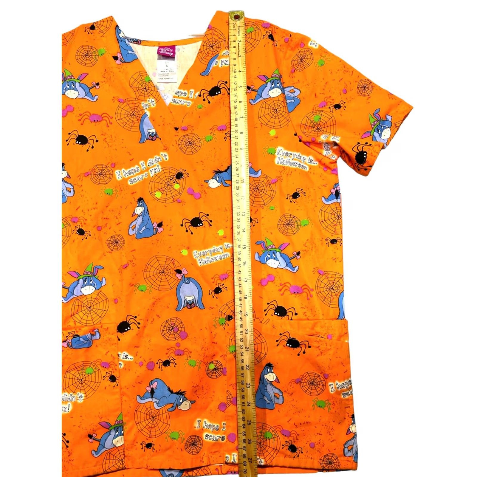 Disney Disney Eeyore Everyday is Halloween Nurse Uniform Scrub Top Ladies Size Small Shirt Womens S Multi-Color Cotton Patterned Size US S / EU 44-46 / 1 - 4 Thumbnail