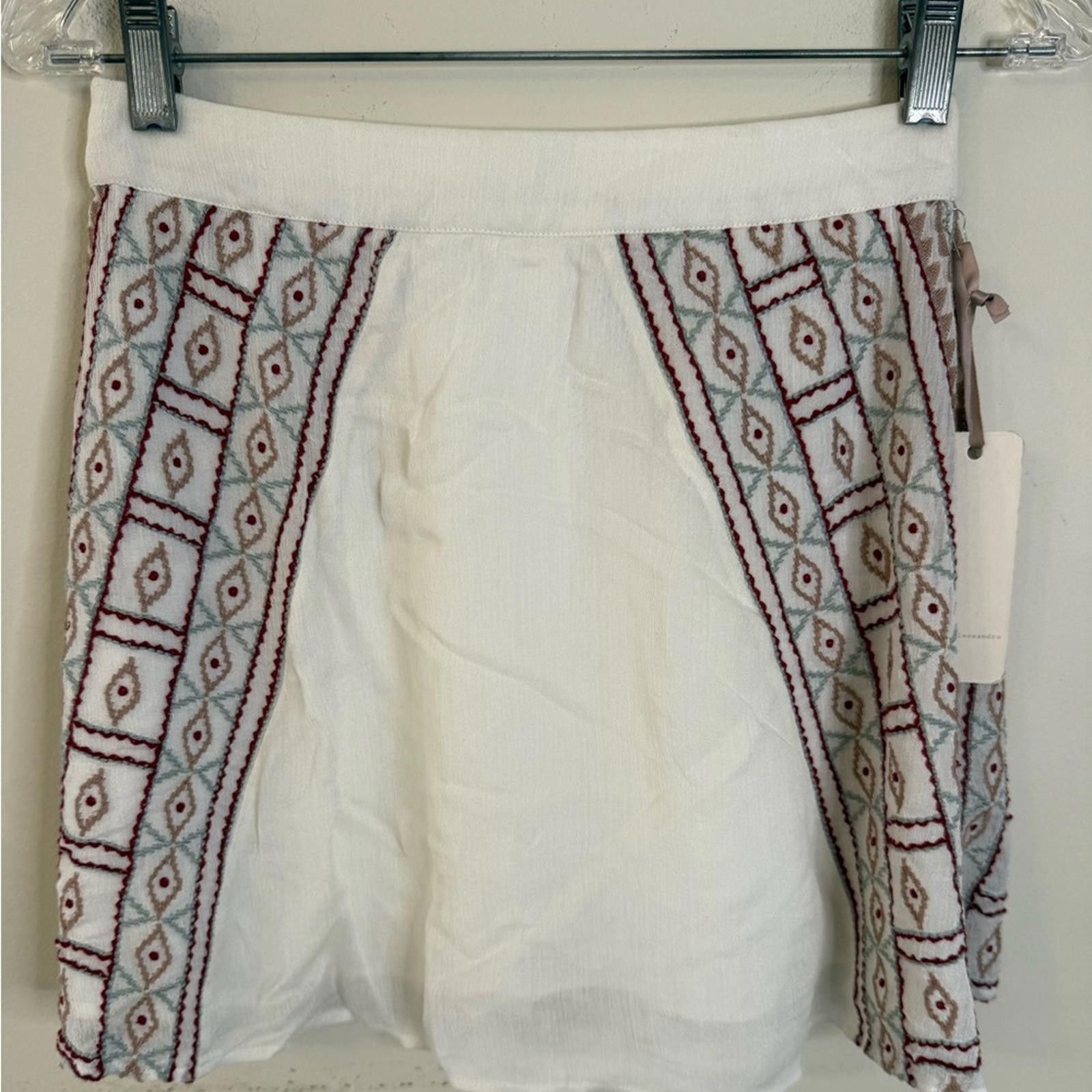 Other Ale by Alessandra embroidered western mini skirt Size small Size 28" / US 6 / IT 42 - 1 Thumbnail