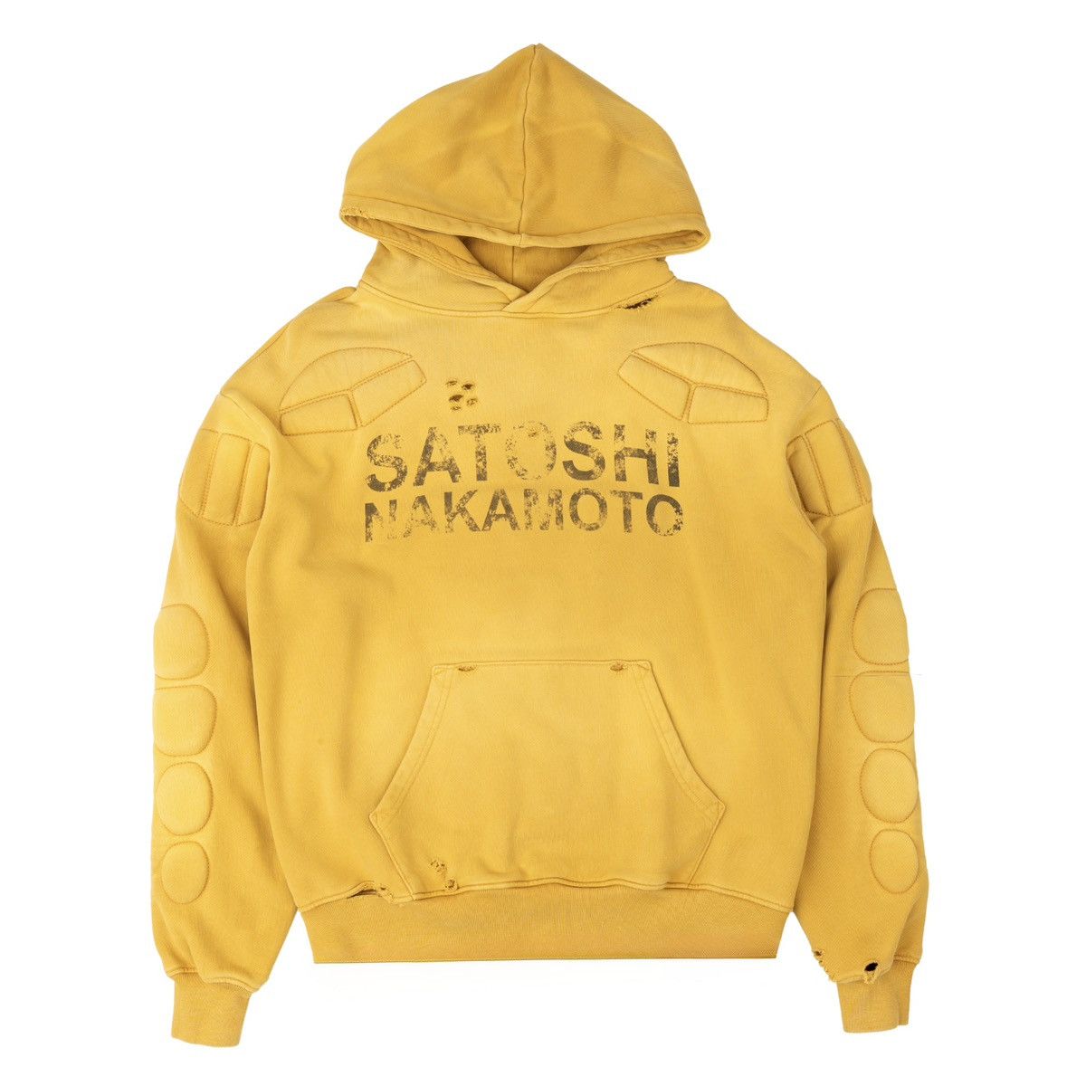 Satoshi Nakamoto Moto Logo Hooded Sweatshirt Mustard Black Size US S / EU 44-46 / 1 - 1 Thumbnail