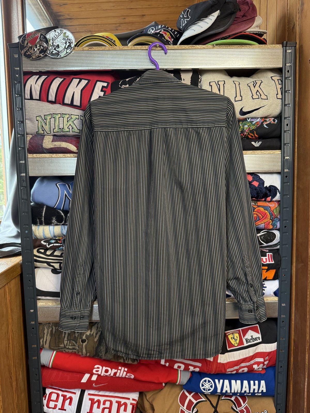 Burberry Vintage Burberry Striped Shirt Size US L / EU 52-54 / 3 - 2 Thumbnail
