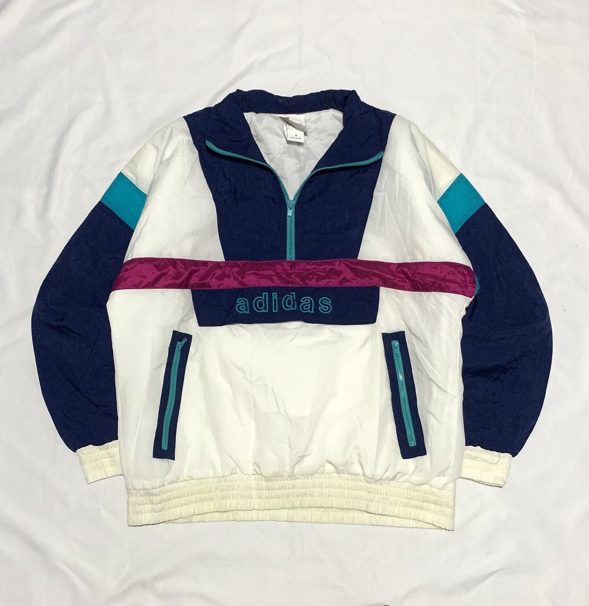 Adidas × Vintage 90'S Adidas Nylon Paded Jacket Size US M / EU 48-50 / 2 - 1 Thumbnail