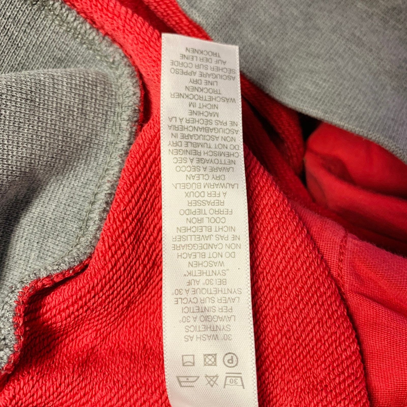 Paul Smith Size L Red Blue Mixed Fabrics Cotton Hooded Sweatshirt Size US L / EU 52-54 / 3 - 6 Thumbnail
