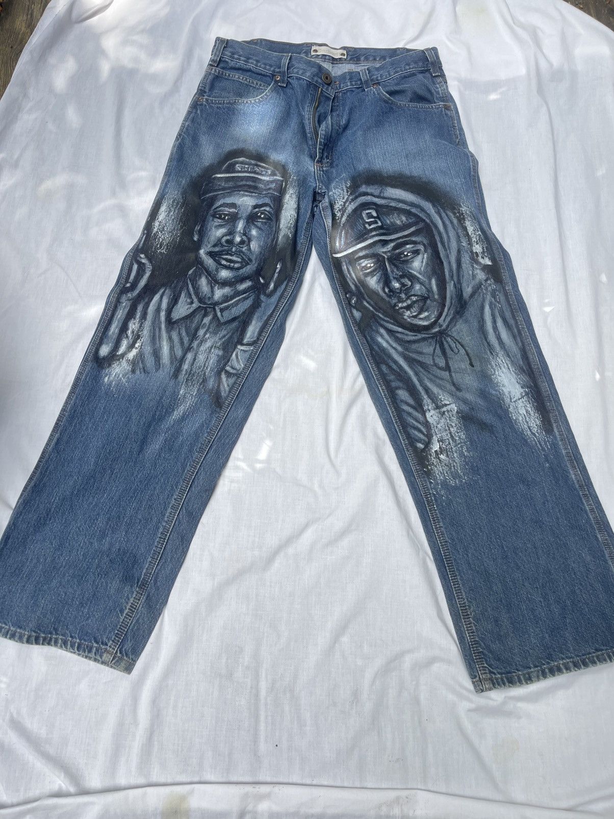 Carhartt Vtg carhartt jeans painted “splooge collection” OOAK hip hop Size US 36 / EU 52 - 1 Thumbnail