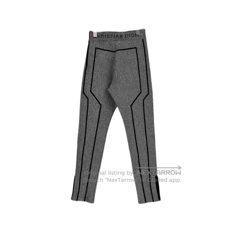 Dior Dior Gray letter waist knitted cycling pants leggings Size 25" / US 0 / IT 36 - 2 Thumbnail