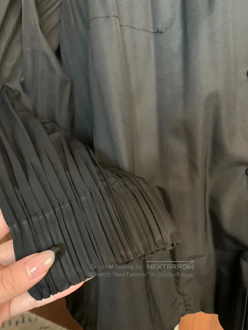 Issey Miyake Issey Miyake Black Pleated Trench Shirt Coat Size L / US 10 / IT 46 - 5 Thumbnail