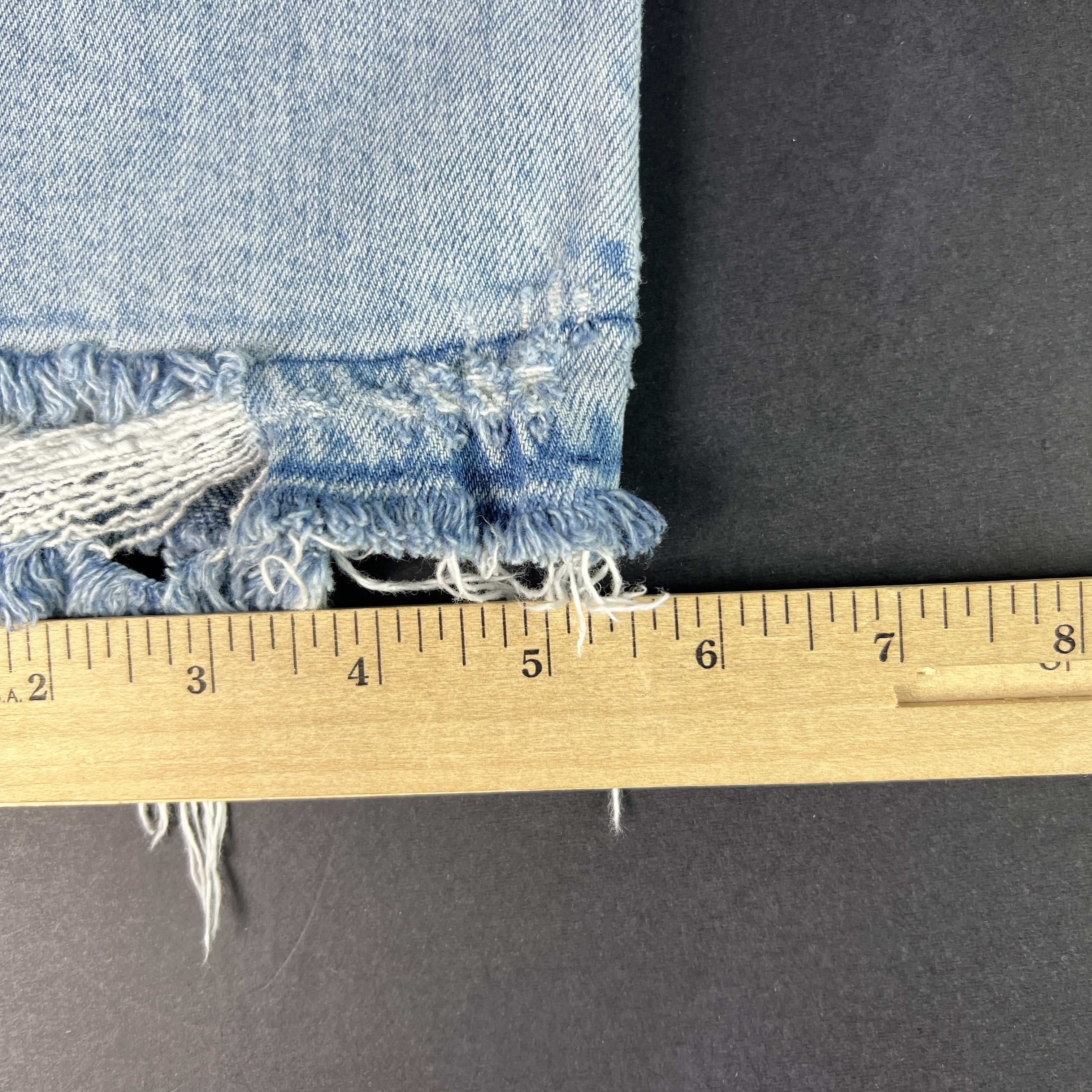 MOTHER Mother Jeans Rascal Ankle Undone Hem Blue Distressed Denim Size 25" / US 0 / IT 36 - 16 Thumbnail