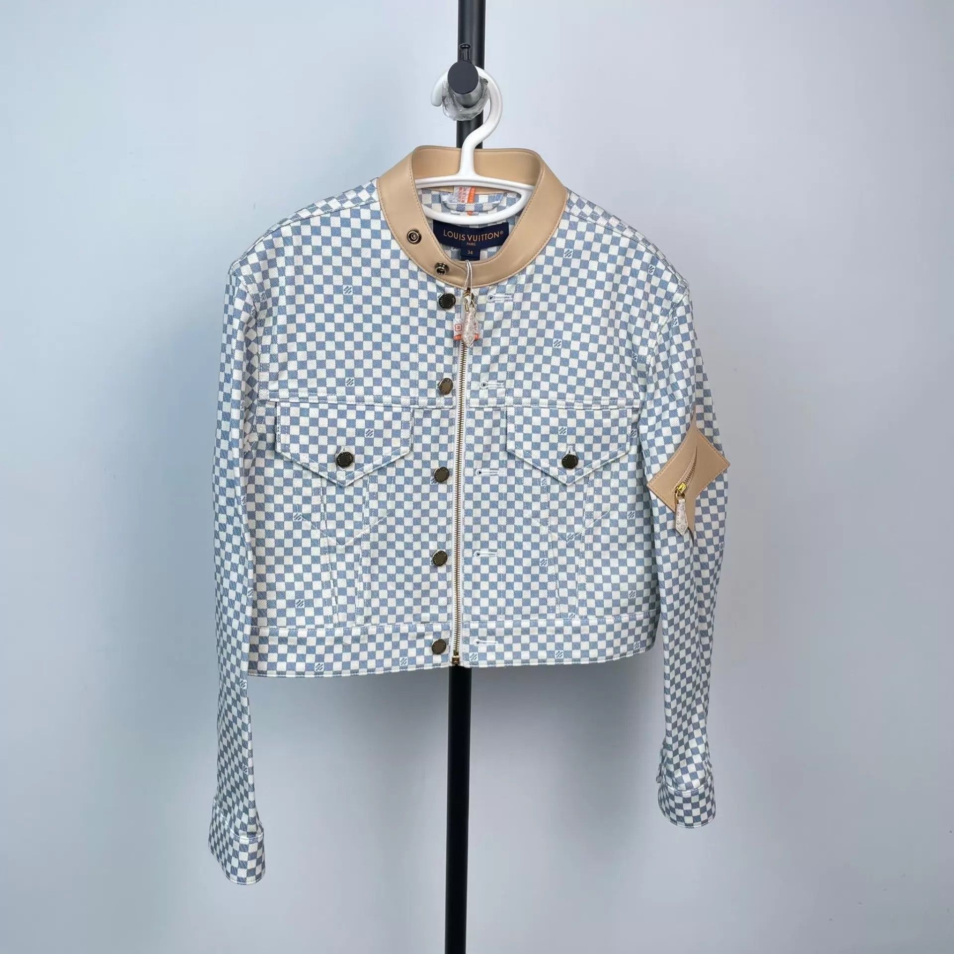 Louis Vuitton LV Damier Blue 2024 Jacket Size 34 New Unused Size XS / US 0-2 / IT 36-38 - 1 Thumbnail
