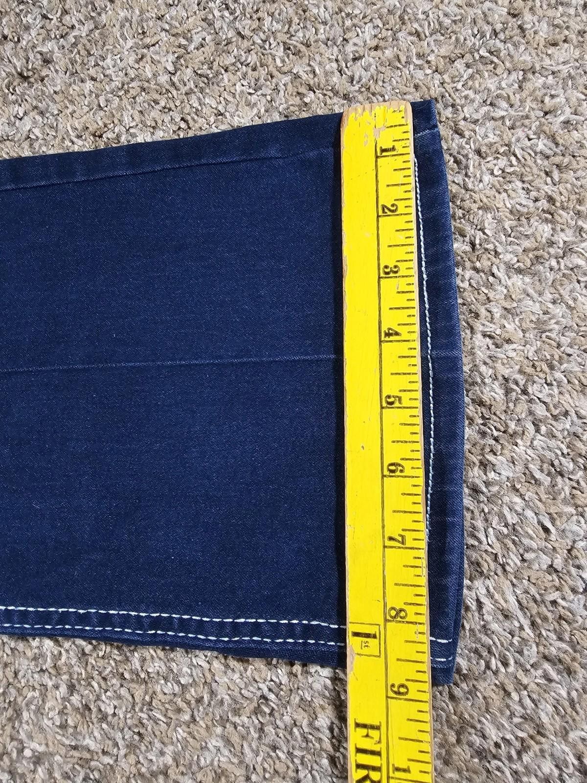Unknown London Feather embroidery pockets Large blue jeans APPROX 30x31 Size 36" / US 14 / IT 50 - 7 Thumbnail