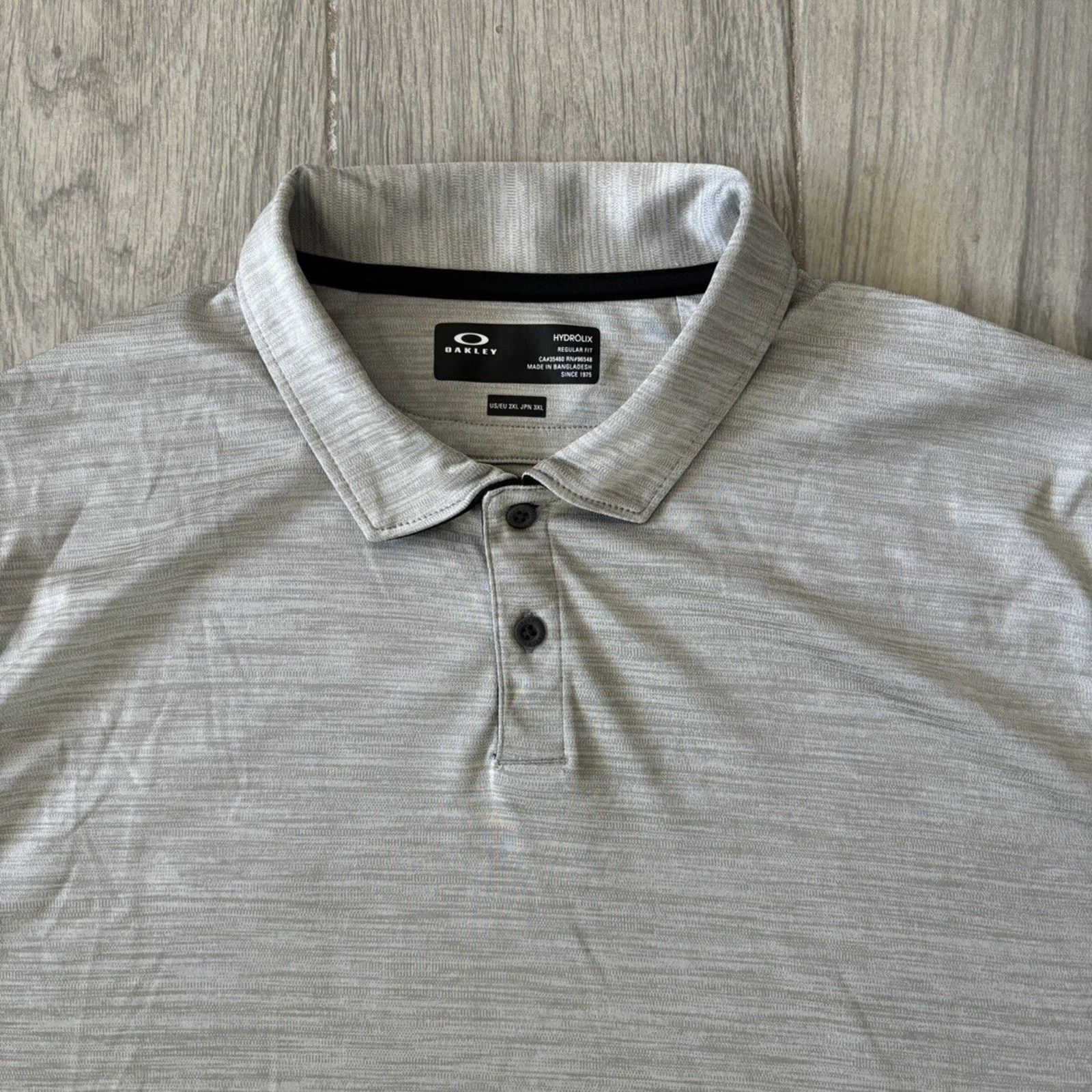 Oakley Oakley Hydrolix Polo Golf Shirt Mens XXL Regular Fit Gray Size US XXL / EU 58 / 5 - 3 Thumbnail