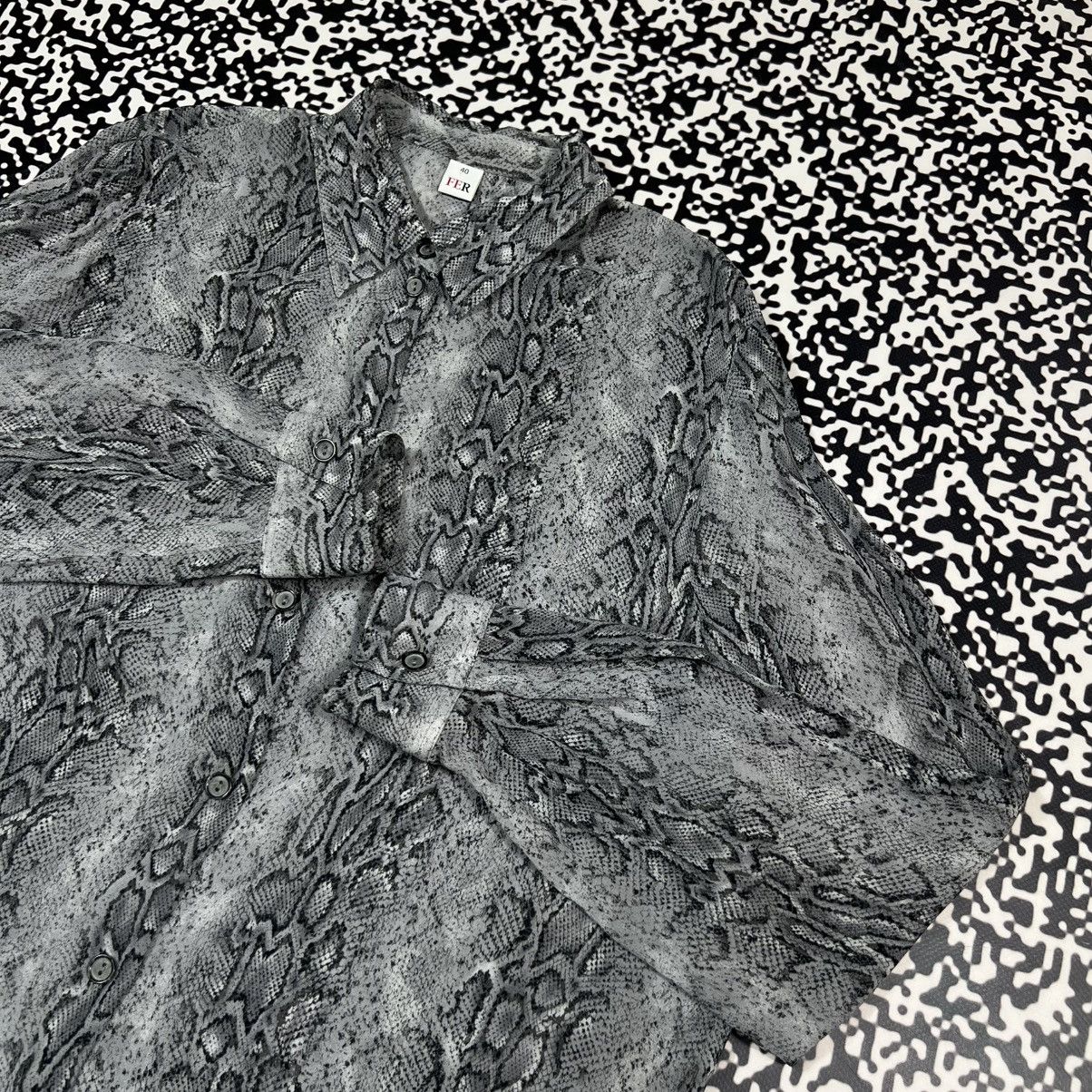 Ferre GF Ferre Snake Python Print Luxury Style Retro Long Shirt Size M / US 6-8 / IT 42-44 - 12 Thumbnail