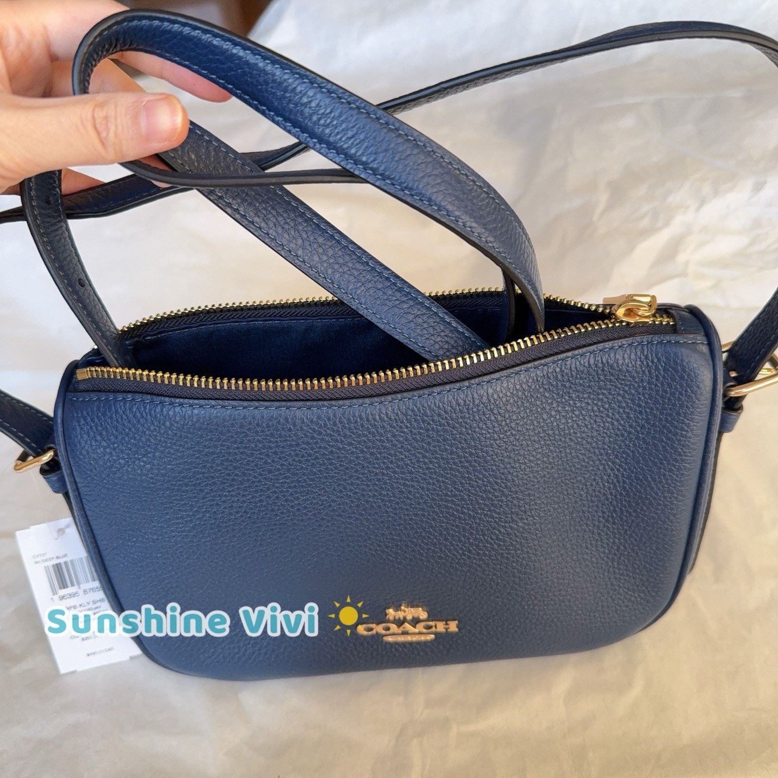 Coach NWT Coach Kailey Shoulder Bag Leather CY707 Deep Blue Size ONE SIZE - 6 Thumbnail
