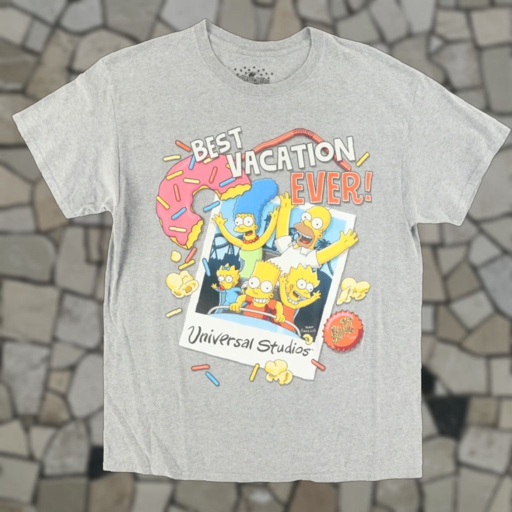 Vintage Universal Studios The Simpsons Vacation Solid T-Shirt Gray Men's L Shirt Mens L Gray The Simpsons Vacation Universal Studios T-Shirt Size US L / EU 52-54 / 3 - 1 Thumbnail