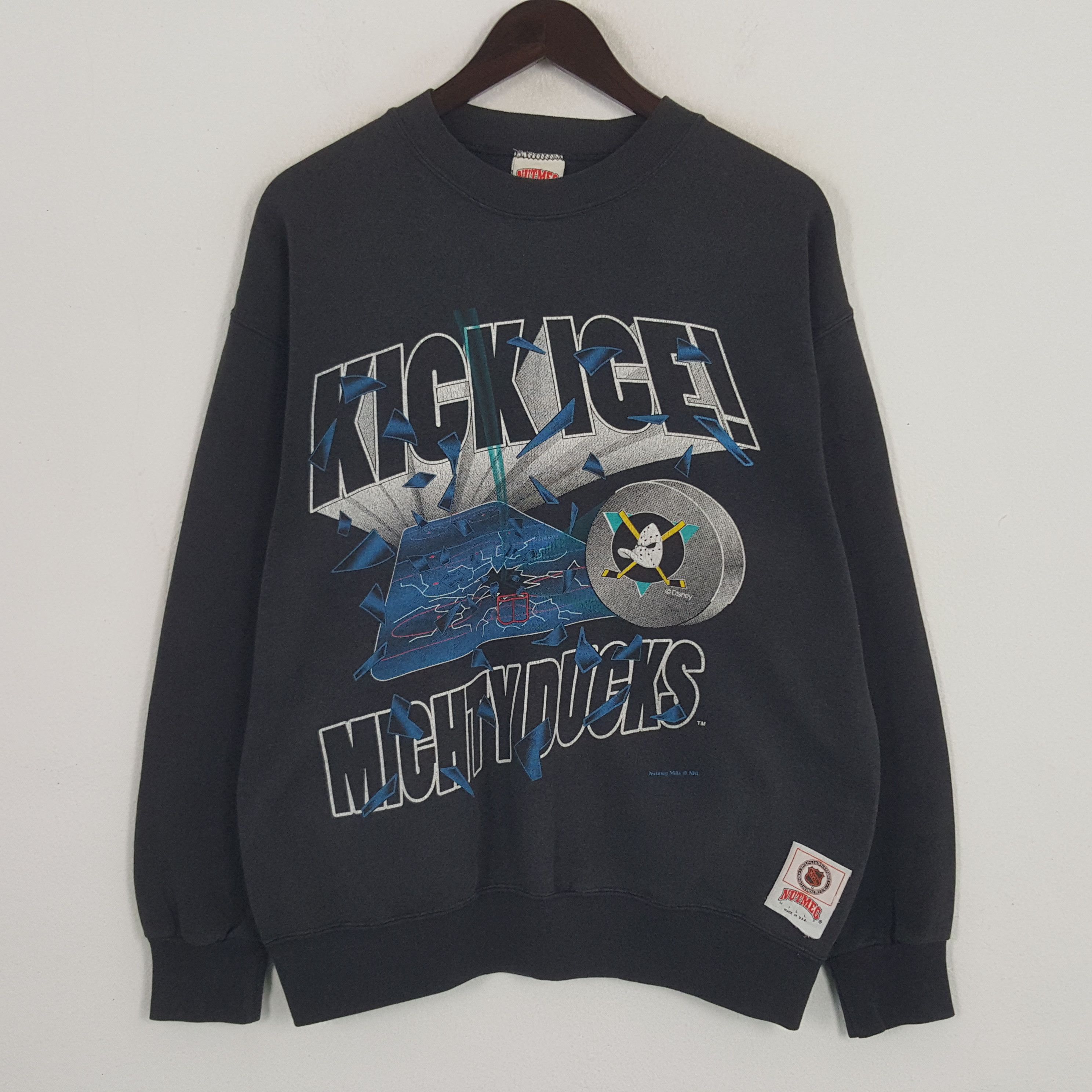 Nutmeg × Vintage Vintage Kick Ice Michtyducks Sweatshirt Size US L / EU 52-54 / 3 - 1 Thumbnail