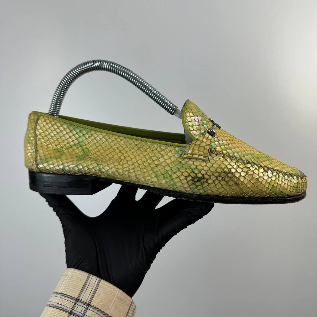 Escada Escada Python Leather Loafers Green Iridescent Women US 9 Size US 9.5 / IT 39.5 - 7 Thumbnail