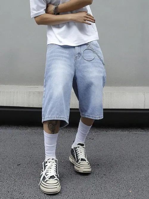 Japanese Brand × Vintage Casual Y2k Shorts Jorts Denim Size US 36 / EU 52 - 4 Thumbnail