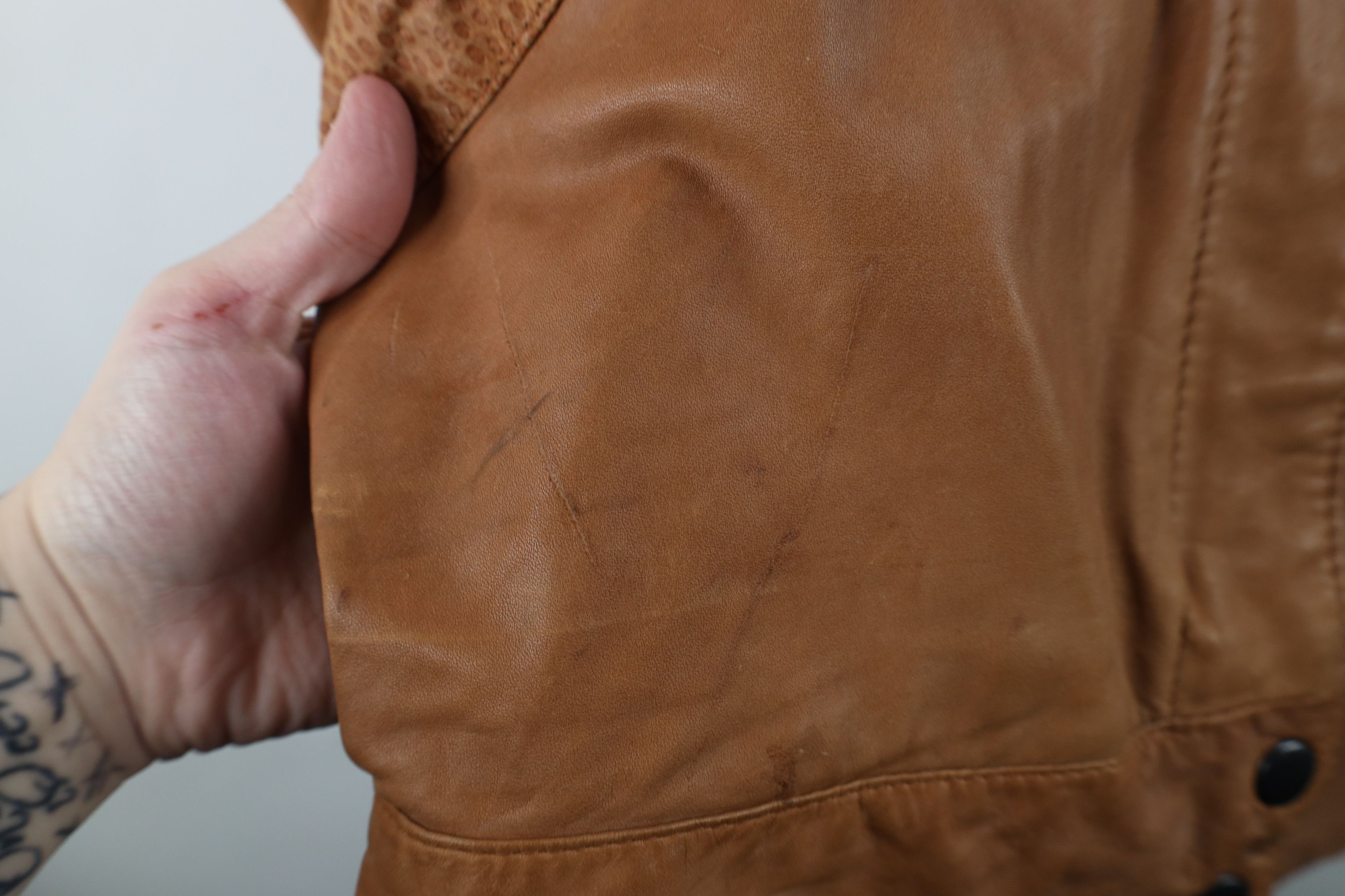 Vintage Vintage 80s 90s Streetwear Side Buckle Leather Jacket Brown Size L / US 10 / IT 46 - 7 Thumbnail
