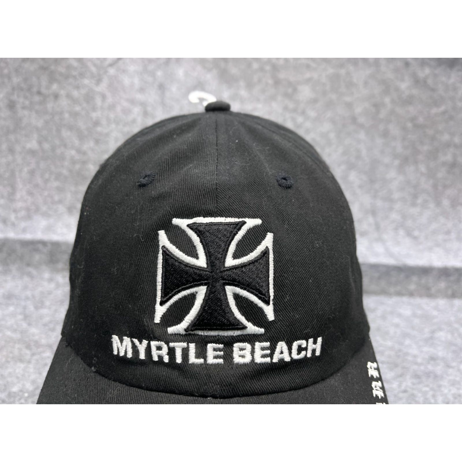 Vintage Landmark Graphics Myrtle Beach Baseball Cap Adjustable One Size Black Cotton Casual Outdoor Mens Size ONE SIZE - 2 Thumbnail