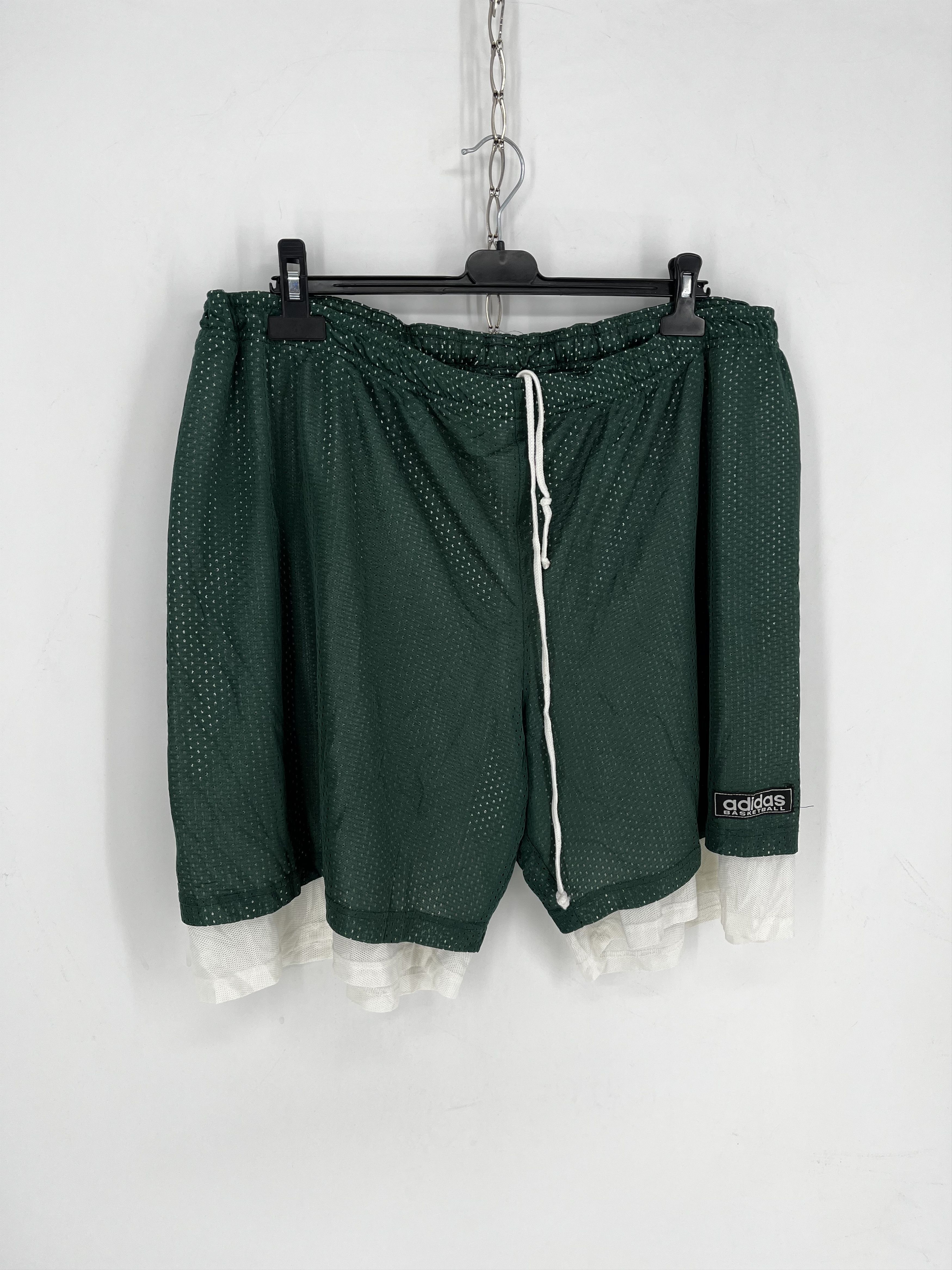 Adidas Adidas Basketball Vintage Shorts Green White 1990 Polyester Size US 42 / EU 58 - 3 Thumbnail