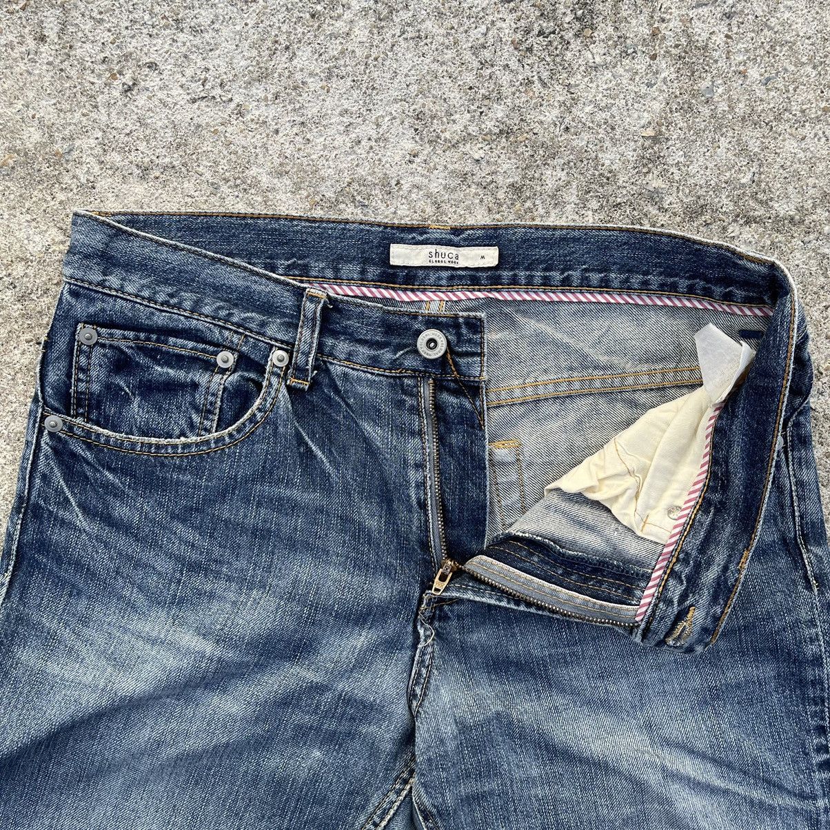 Japanese Brand 🔥 Shuca Global Work Distressed Denim Women W31🔥 Size 31" - 6 Thumbnail