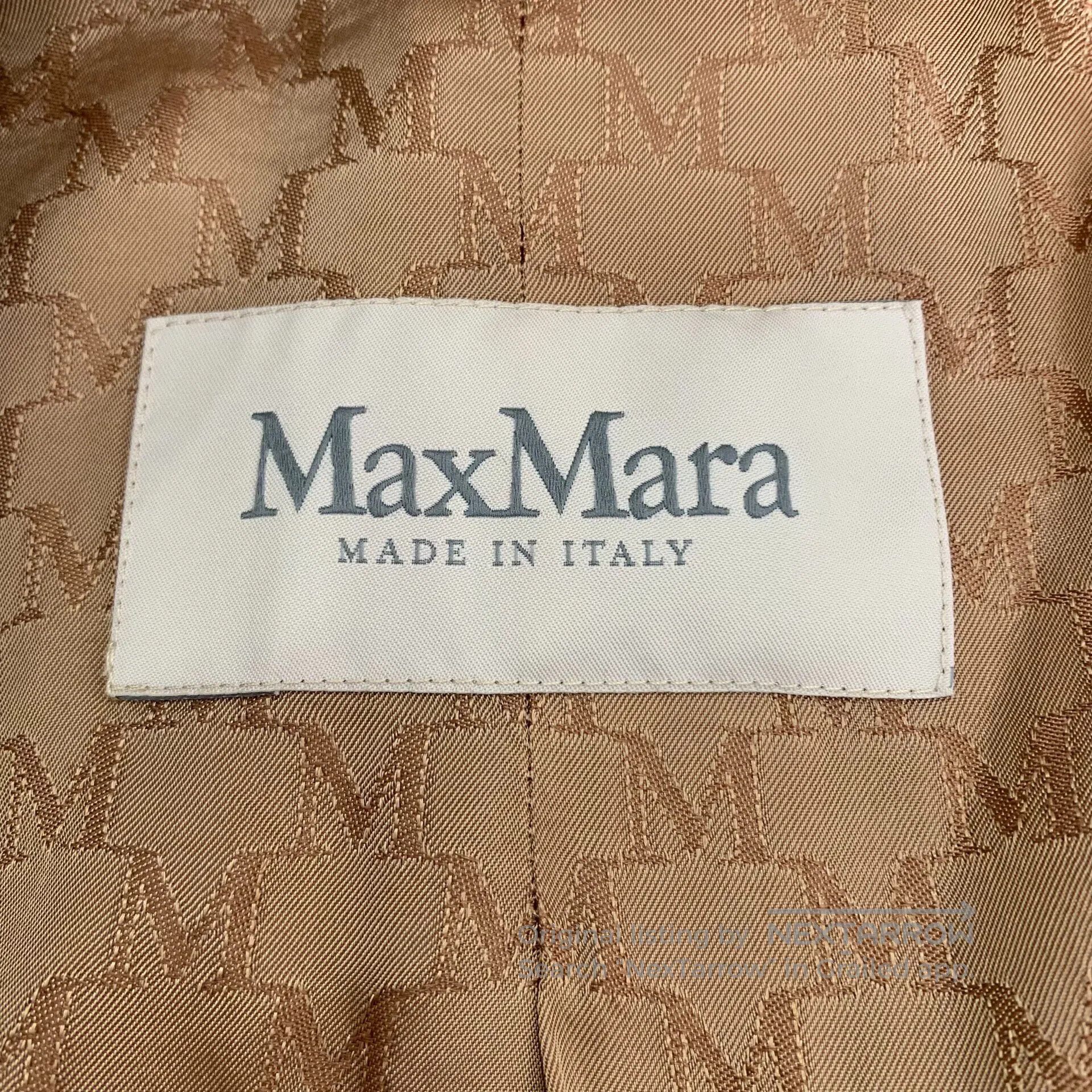 Max Mara Max Mara Brown Wool Collar Double-breasted Coat| Size XS / US 0-2 / IT 36-38 - 6 Thumbnail