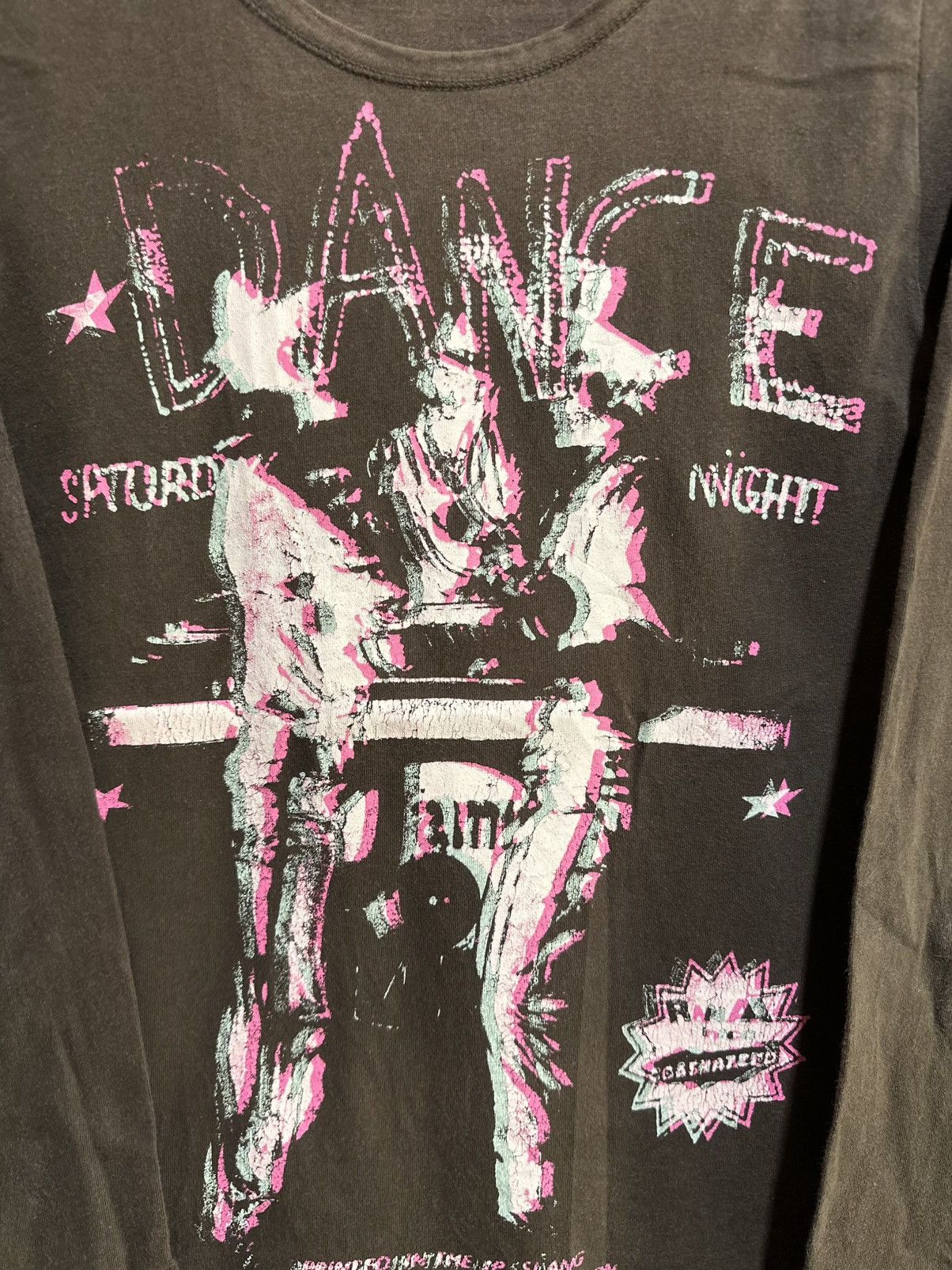 If Six Was Nine Vintage RNA Dance Night Long Sleeve Faded Tee Size S / US 4 / IT 40 - 2 Thumbnail