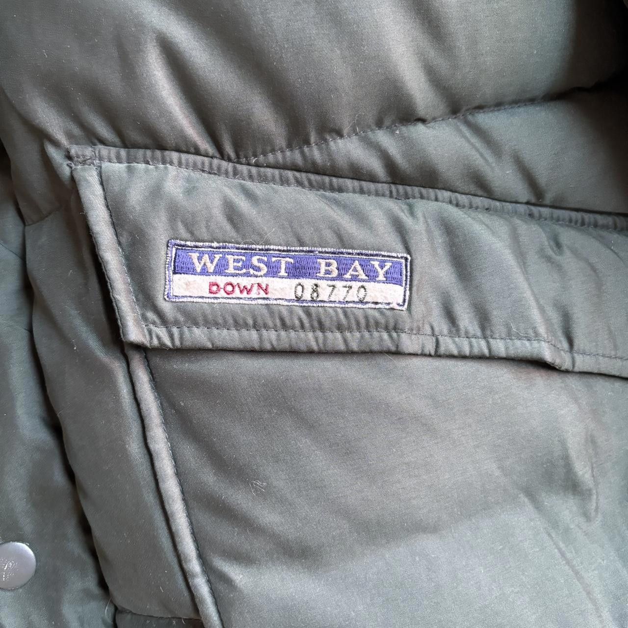 Designer Vintage West Bay Dark Green streetwear winter puffer jacket Size US XXL / EU 58 / 5 - 3 Thumbnail
