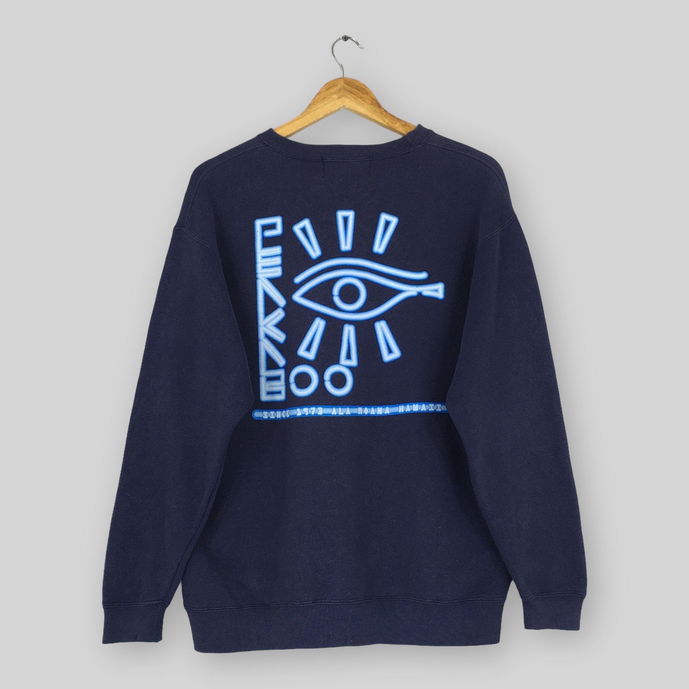 Japanese Brand × Vintage Vintage 90s Peakaboo Surf Blue Sweatshirt Medium Size US M / EU 48-50 / 2 - 1 Thumbnail