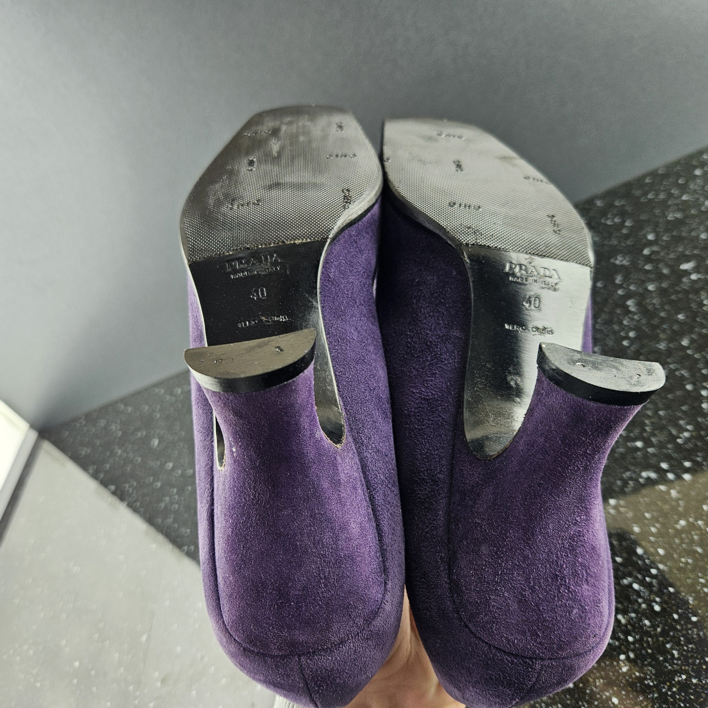 Prada Prada purple suede heel sz 40 Size US 10 / IT 40 - 8 Thumbnail